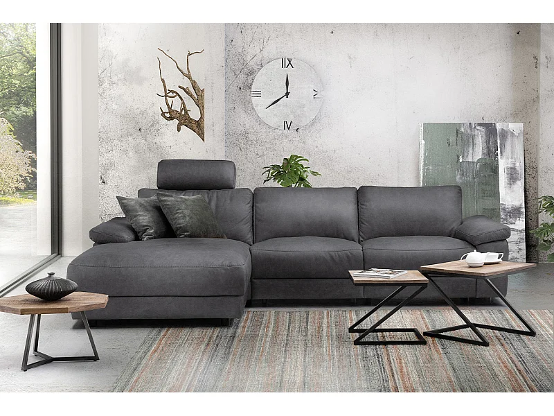 Divano - Grigio tessuto intrecciato - LOLA