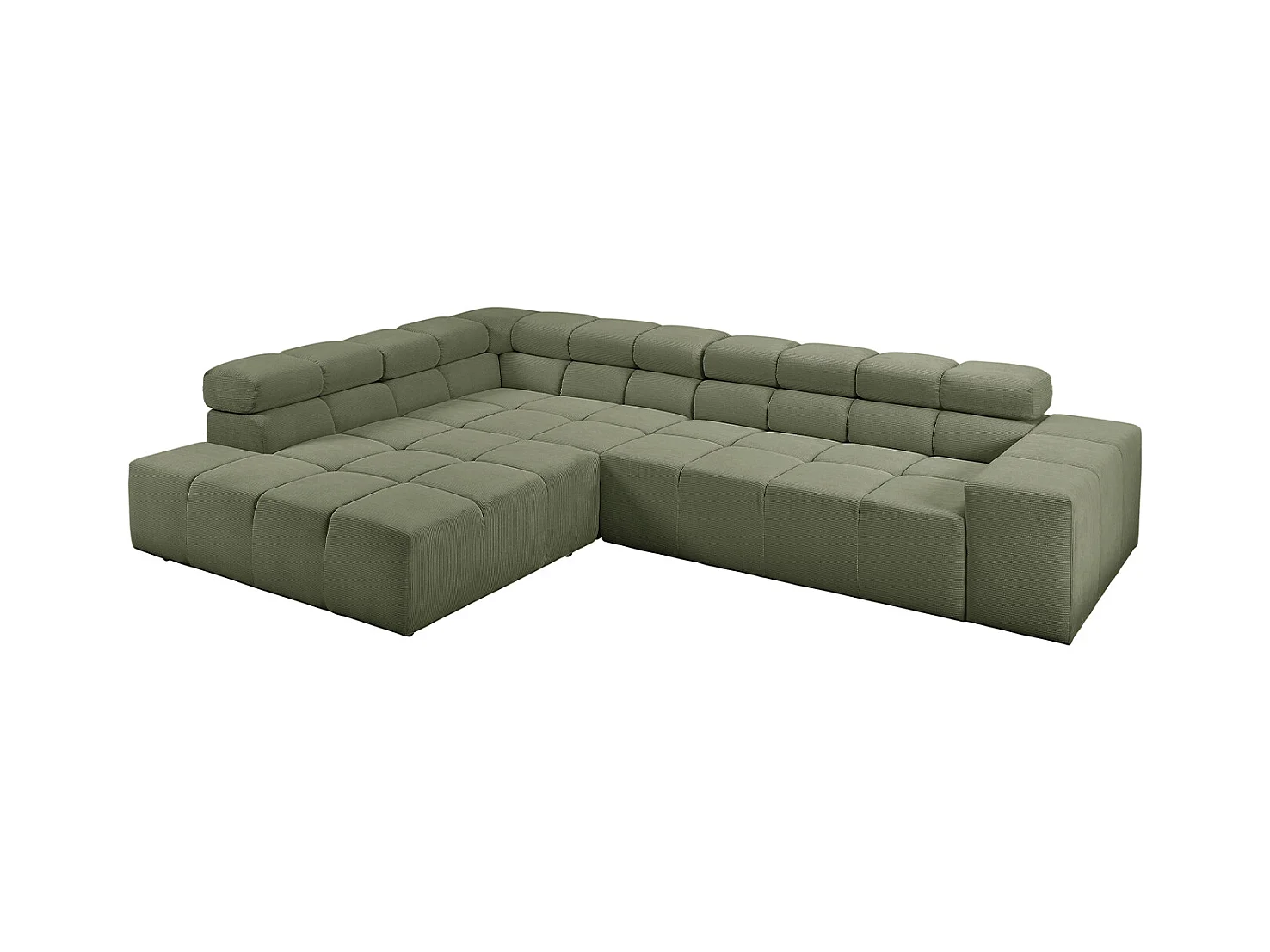 Hoekbank - Donkergroen Koord - NEVADA