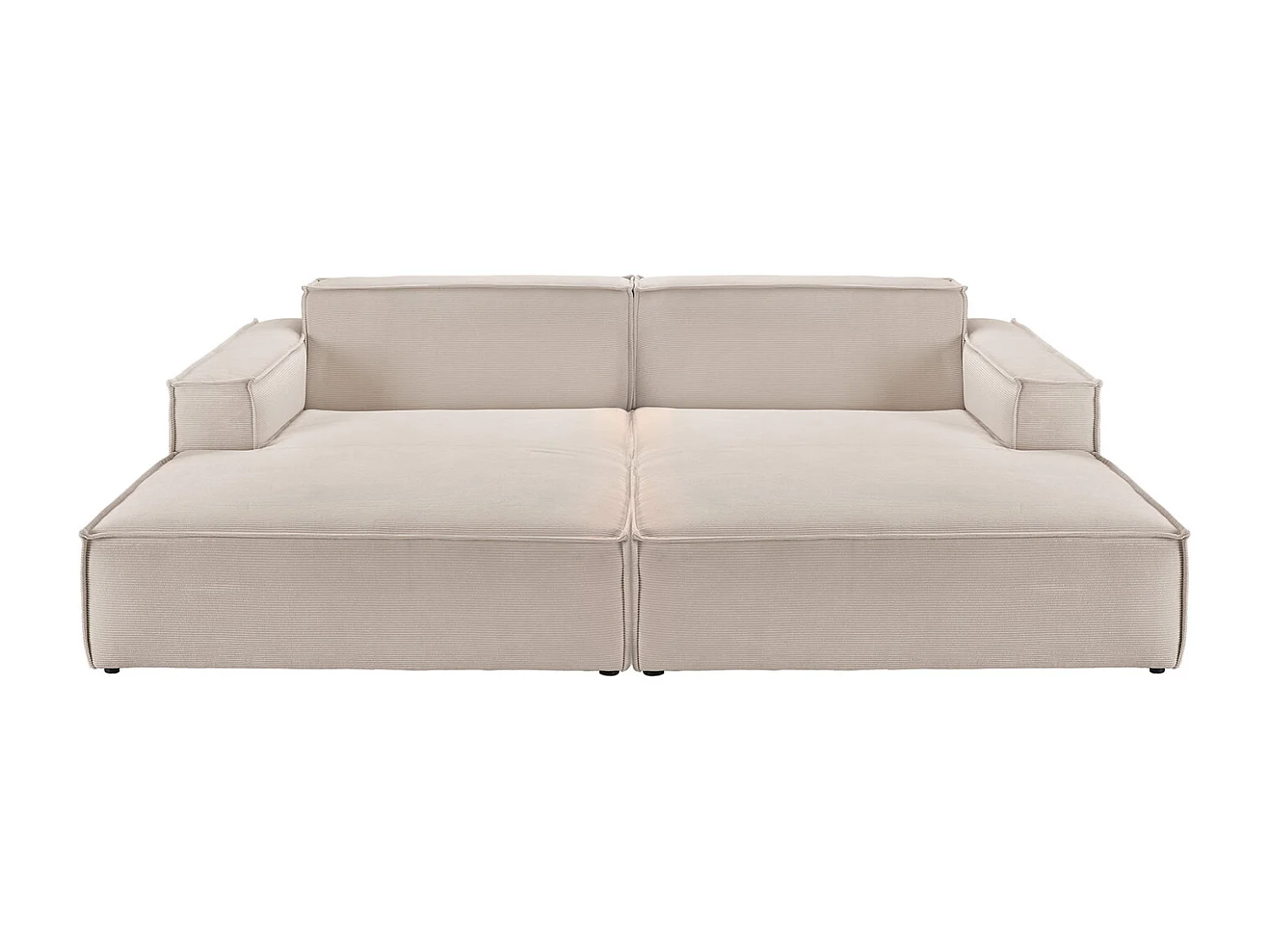 Divano extra largo - beige Velluto a coste - SAMU