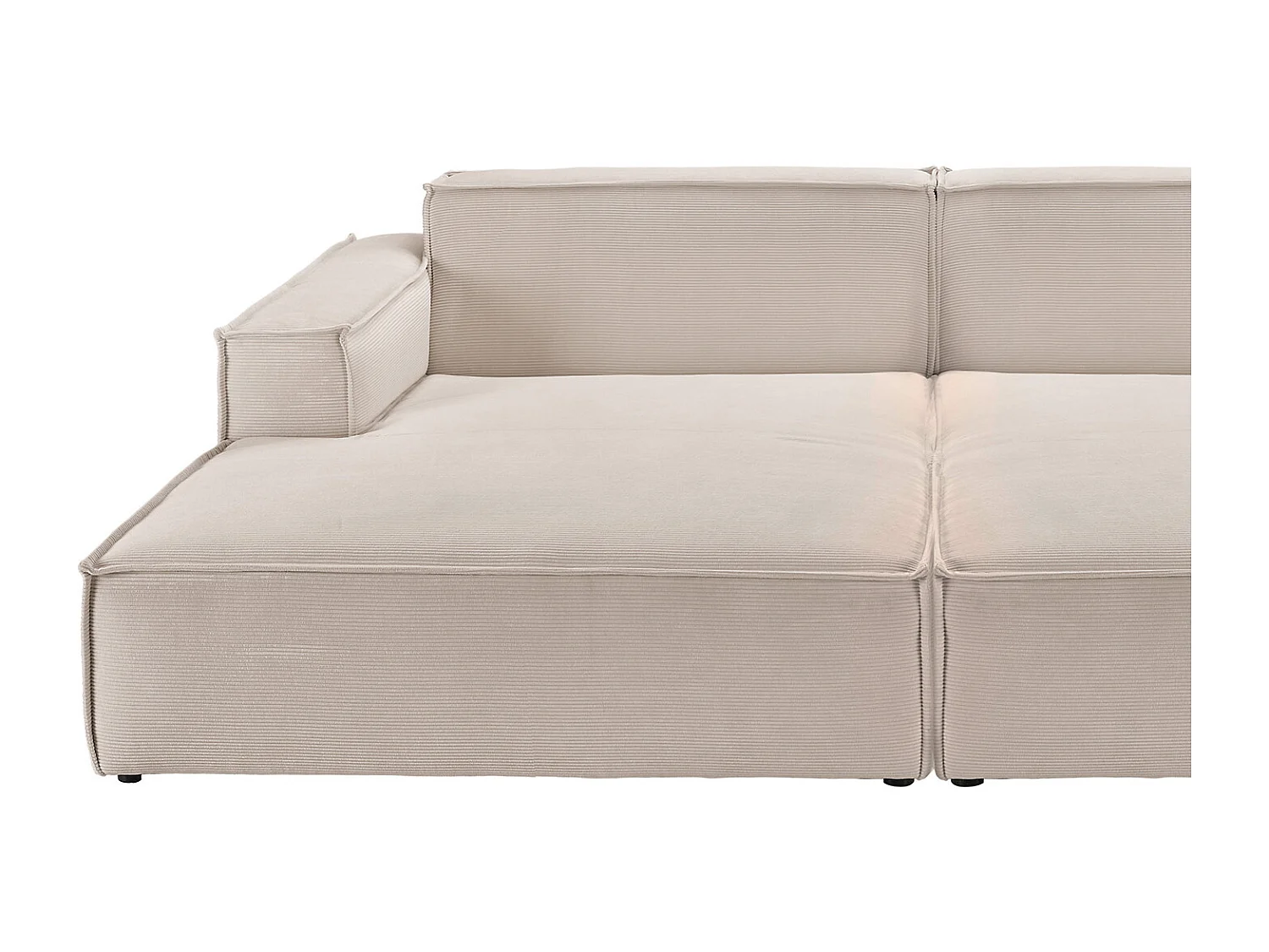 Divano extra largo - beige Velluto a coste - SAMU