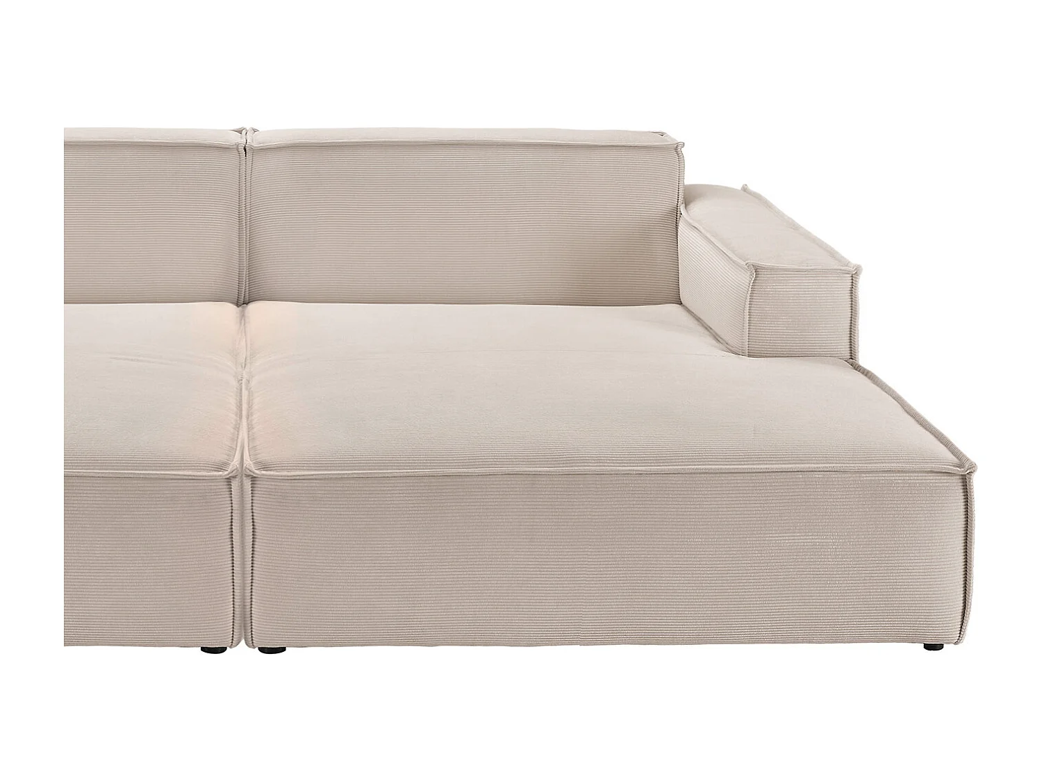 Divano extra largo - beige Velluto a coste - SAMU