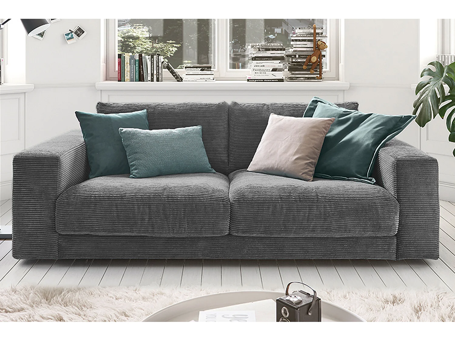 Sofa - Grau Cord - MADELINE