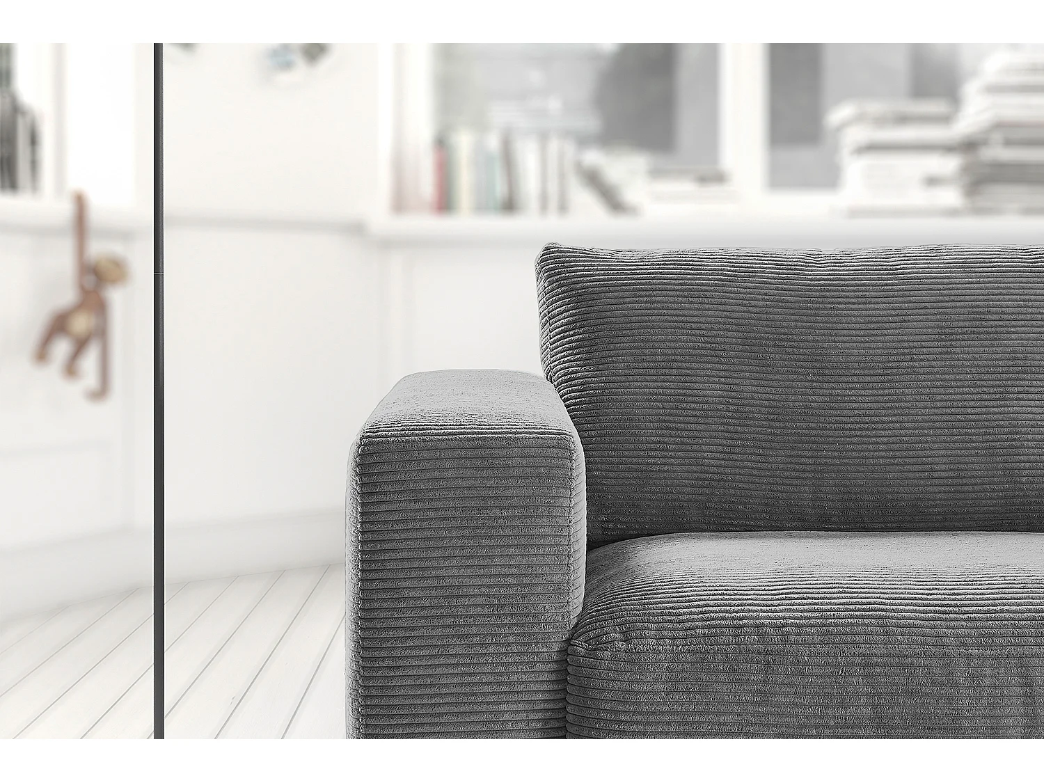 Sofa - Grau Cord - MADELINE