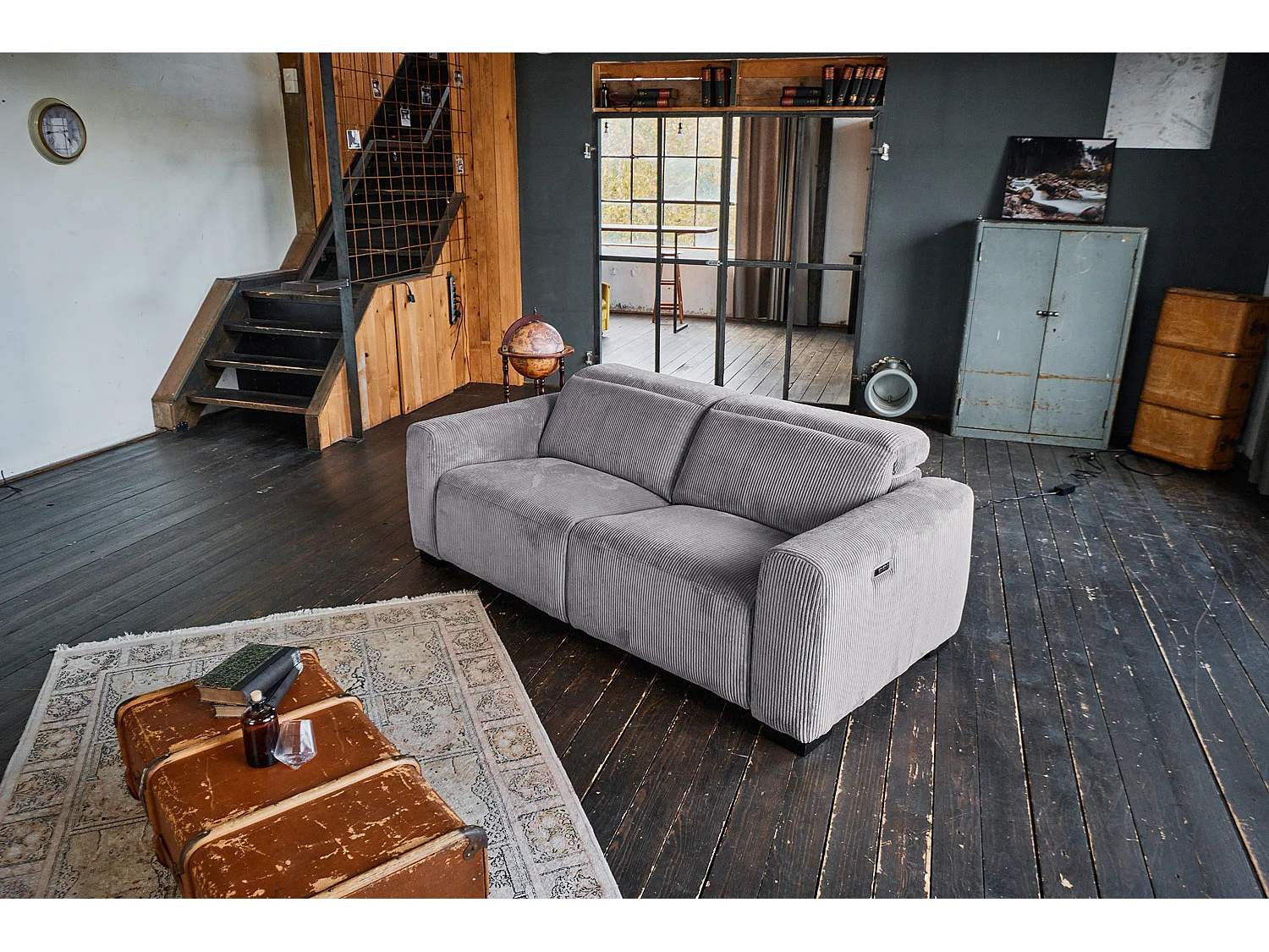 Sofa - Grau Cord - FINN