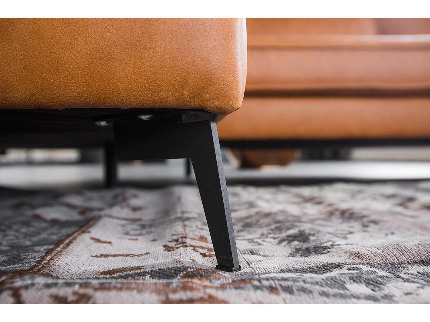 Ecksofa - Braun Leder - BLOOM