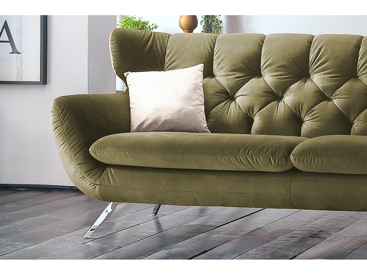 Sofa - Grün Velvet - CHARME