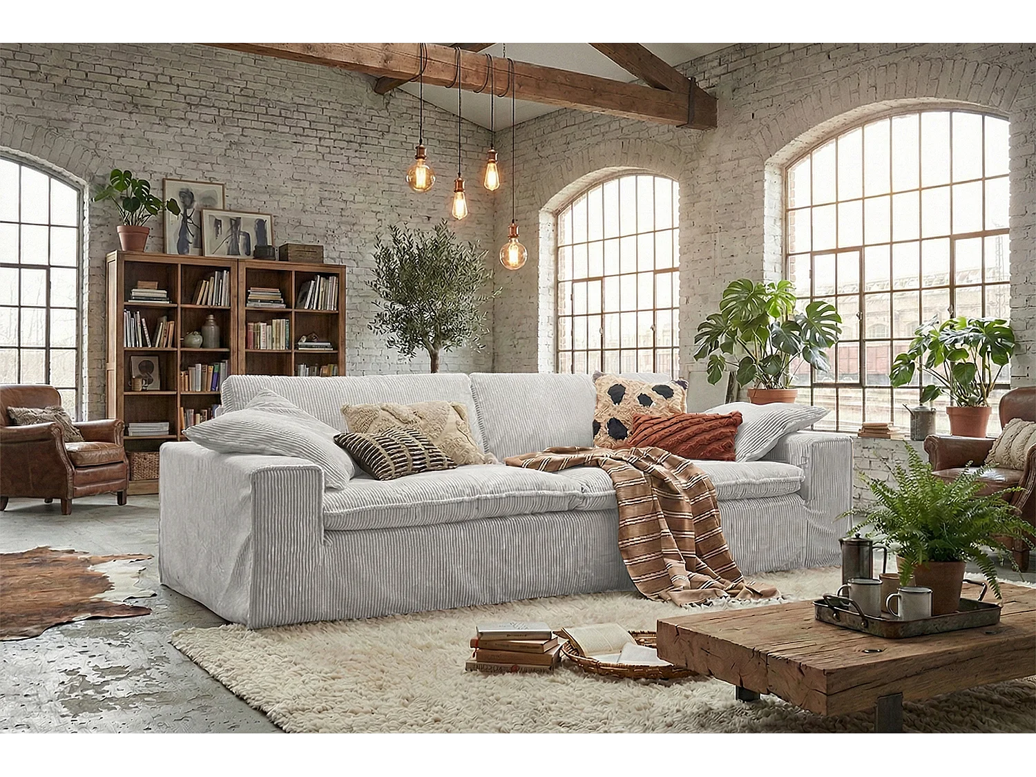 Bank - Lichtgrijs Koord - NETTA