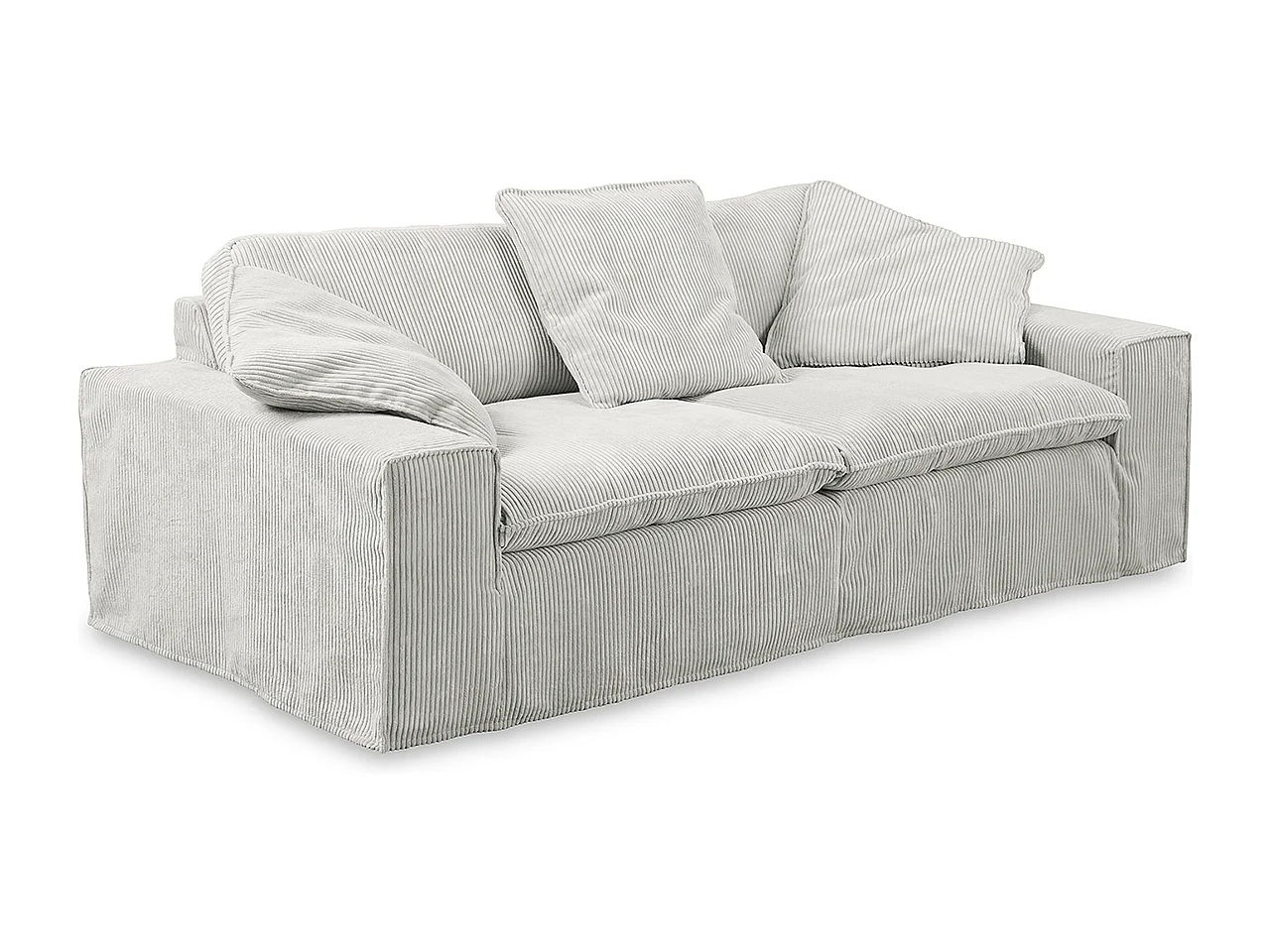 Sofa - Hellgrau Cord - NETTA