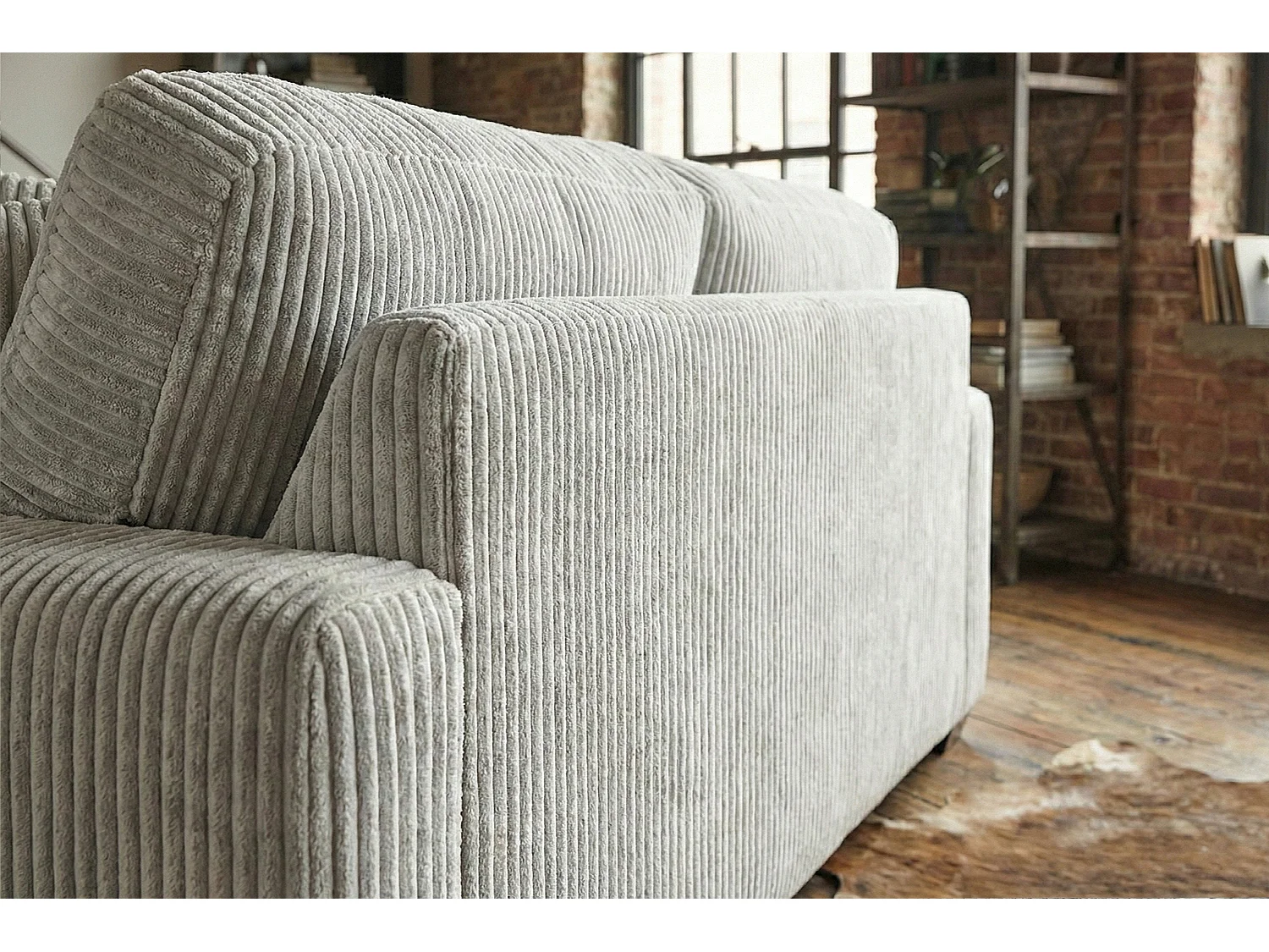 Sofa - Hellgrau Cord - NETTA