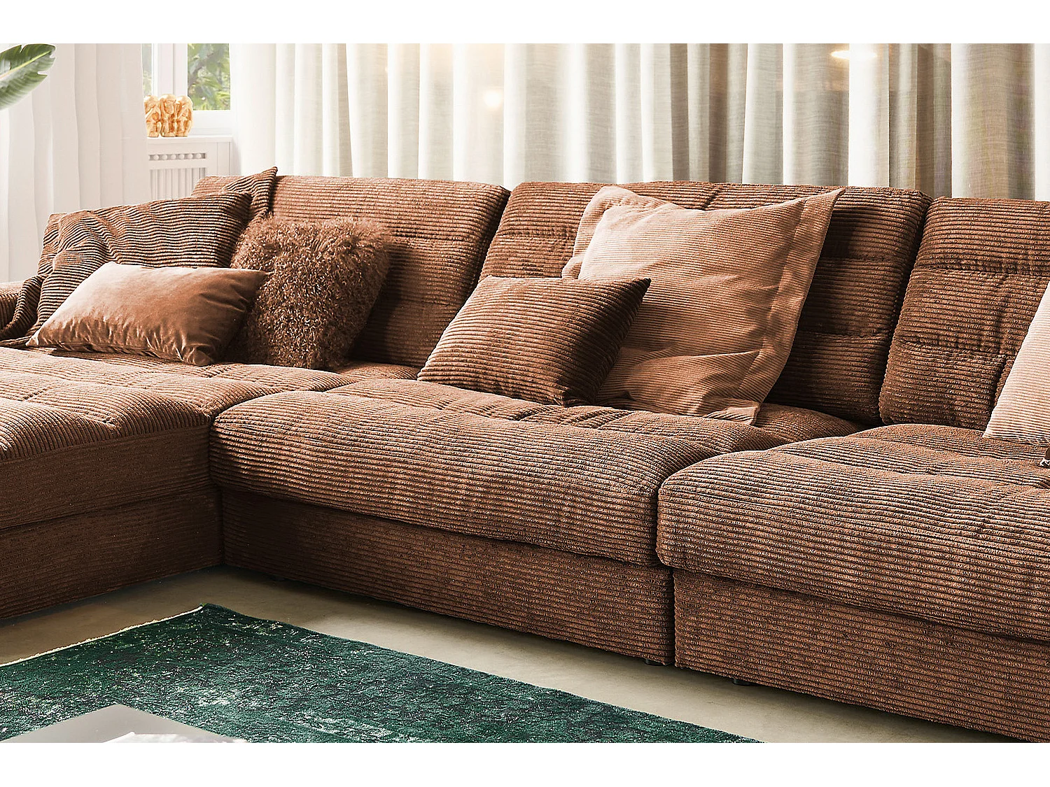 Hoekbank - Bruin Koord - LANA