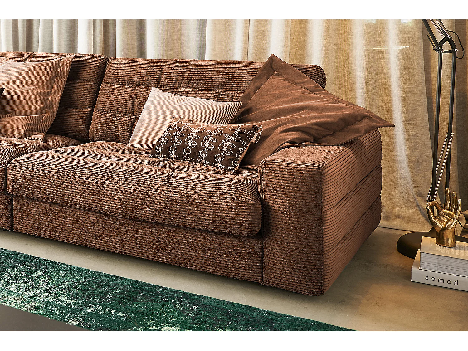 Hoekbank - Bruin Koord - LANA