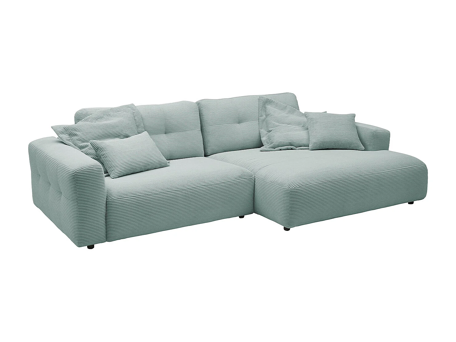 Ecksofa - Hellblau Cord - MIKA