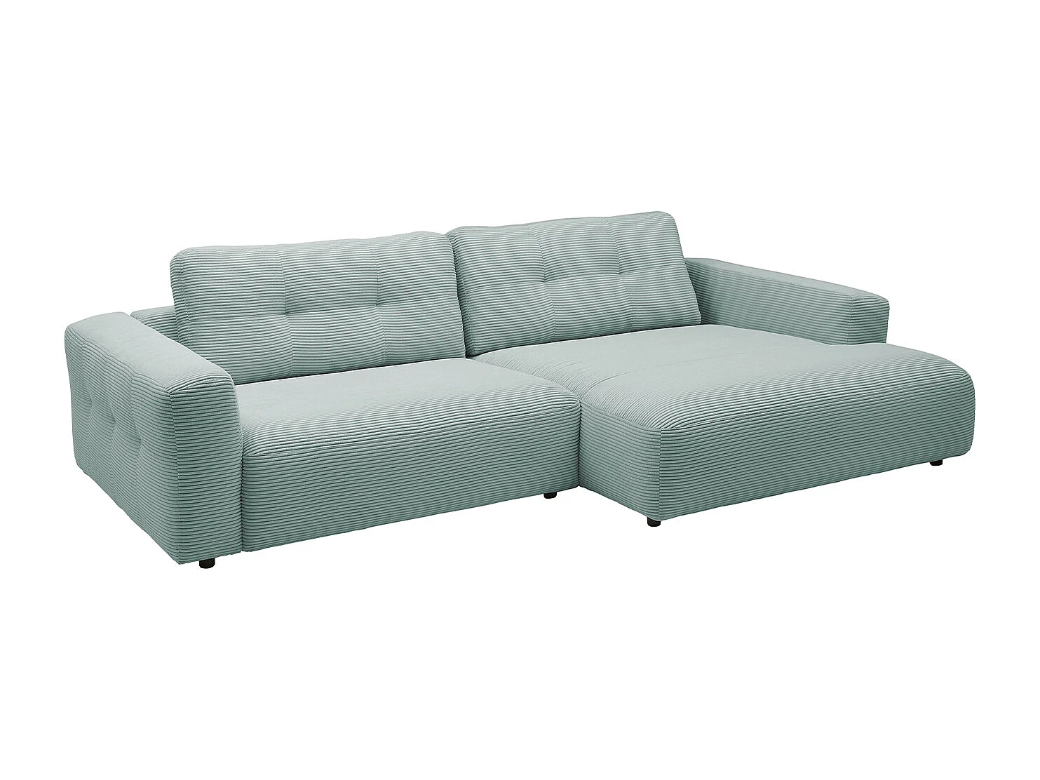 Ecksofa - Hellblau Cord - MIKA