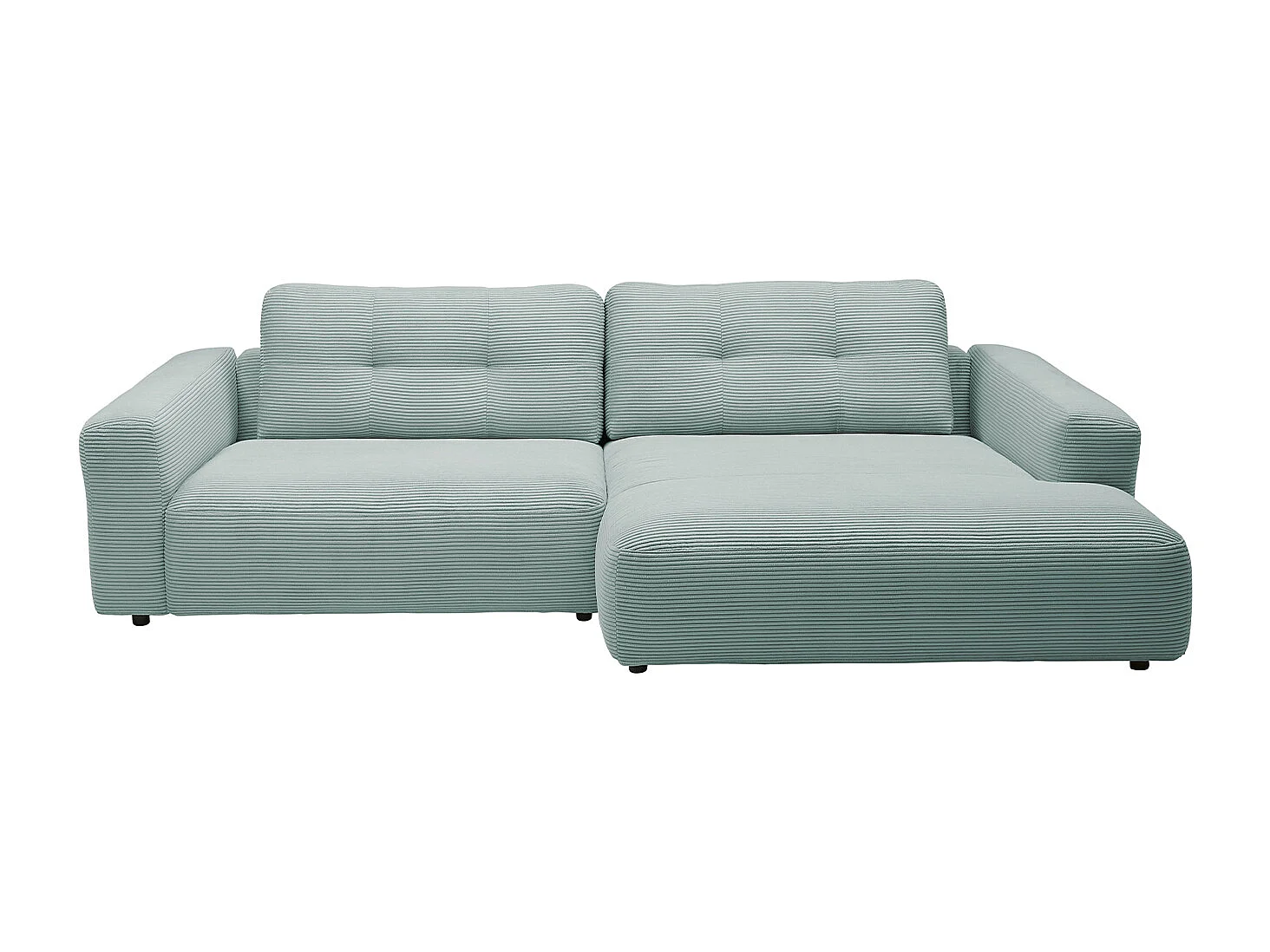 Ecksofa - Hellblau Cord - MIKA