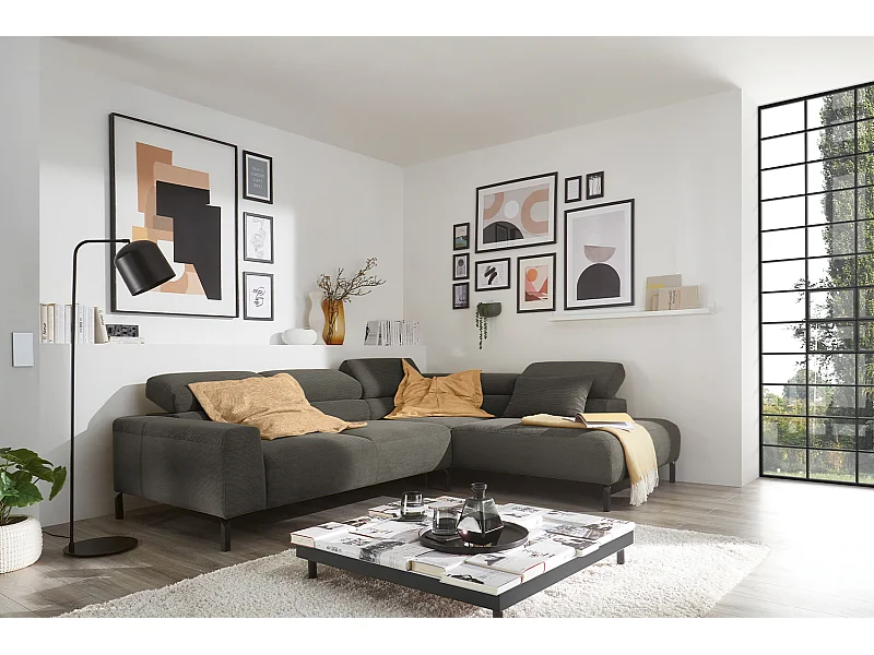 Divano - antracite Velluto a coste - DELIA