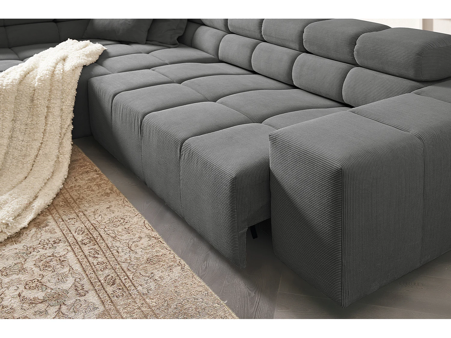Divano - antracite Velluto a coste - NEVADA