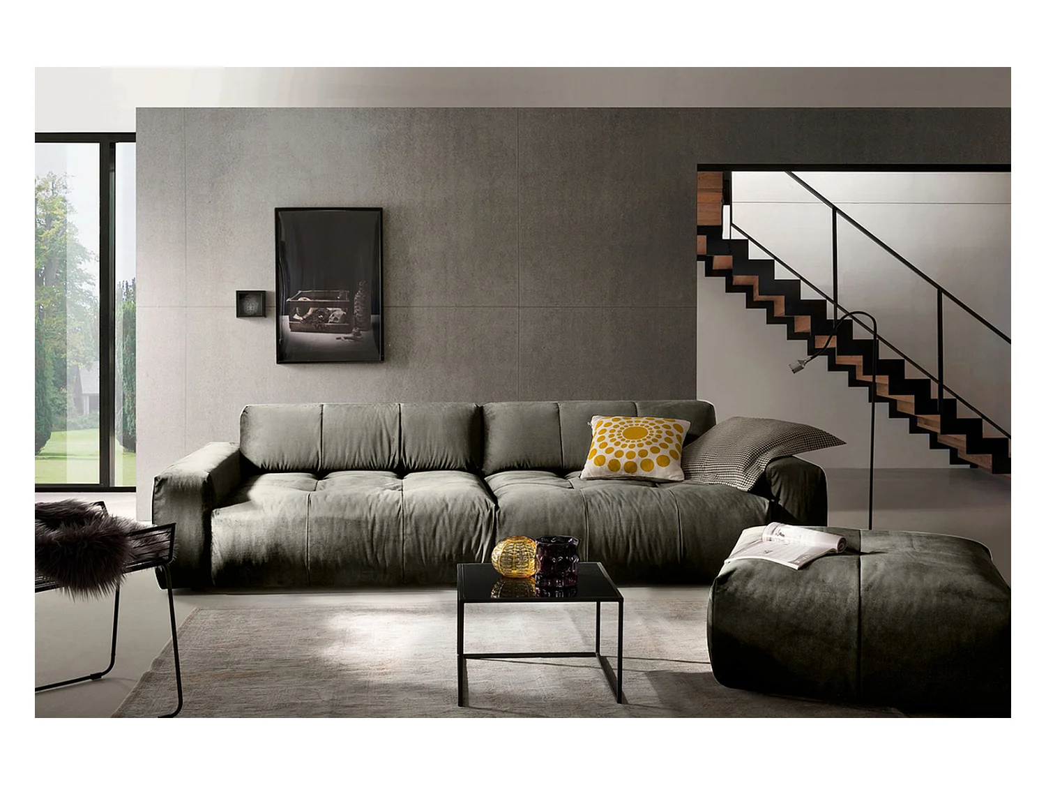 Divano - argento tessuto intrecciato - PALACE