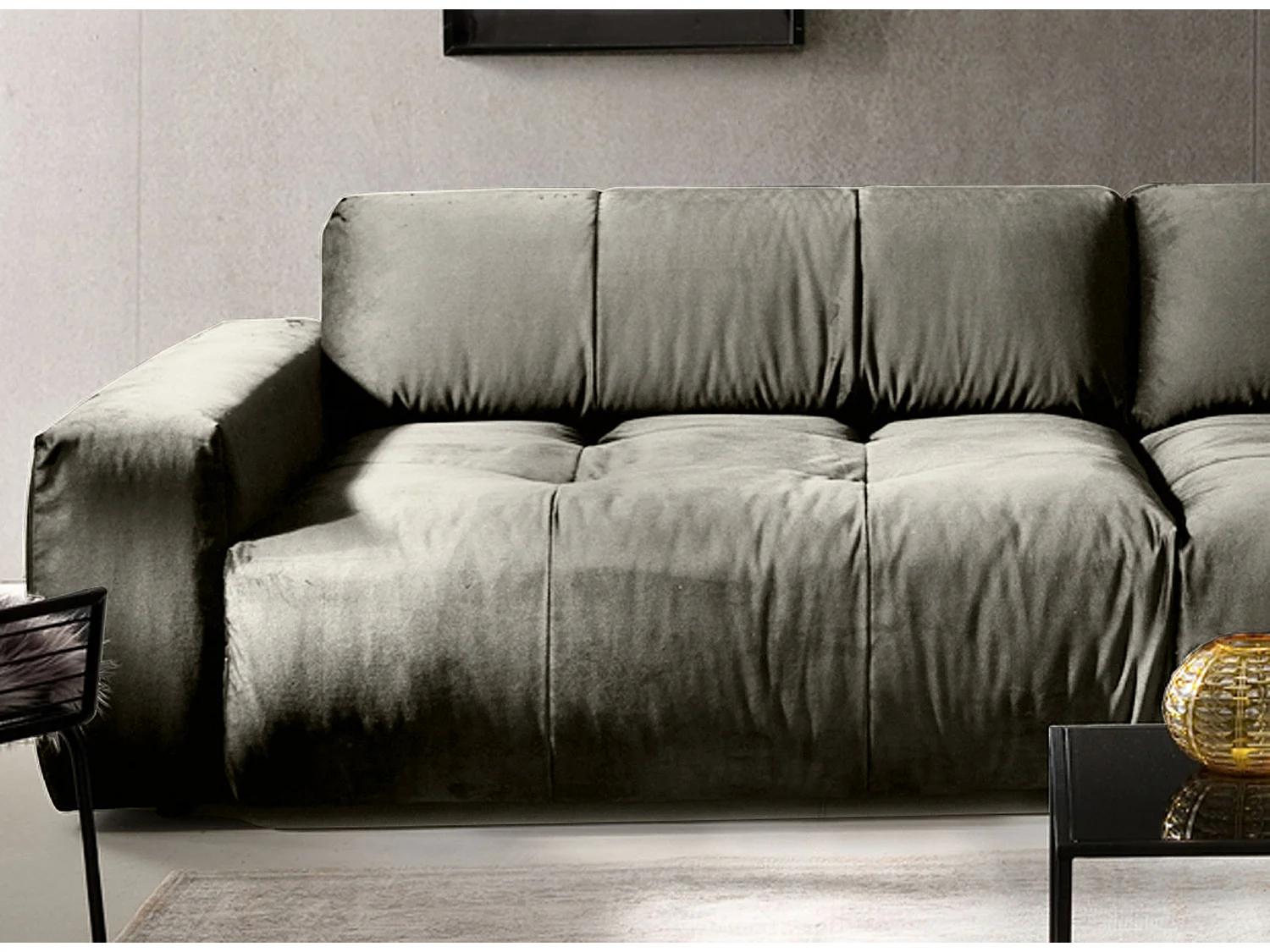 Sofa - Silber Webstoff - PALACE