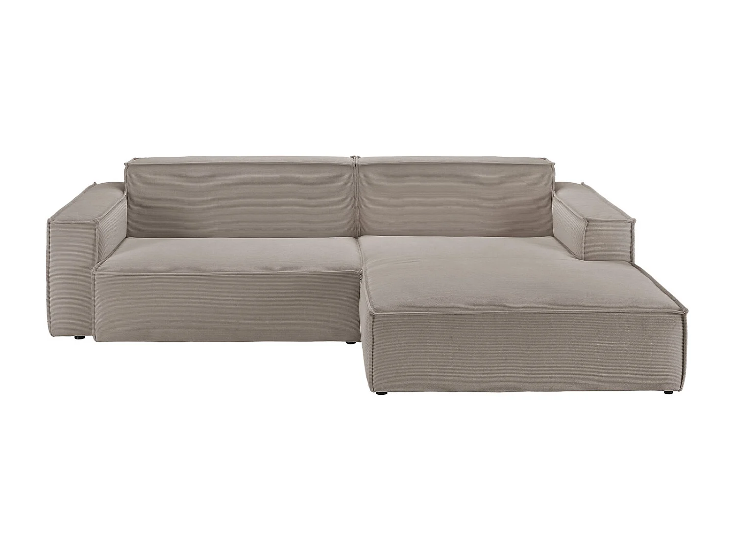 Ecksofa - Grau Cord - SAMU