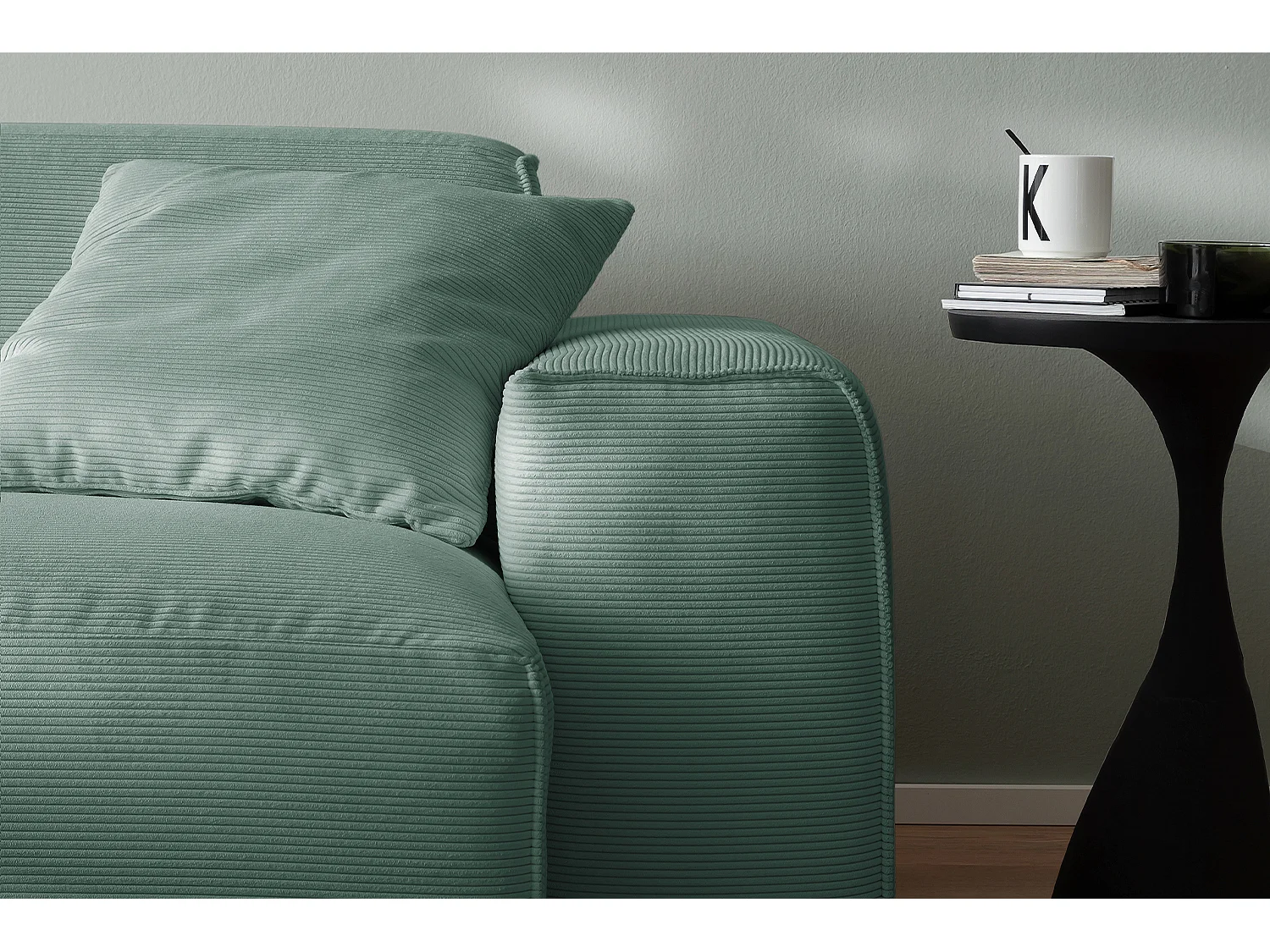 Sofa - Smaragdgrün Cord - RANI
