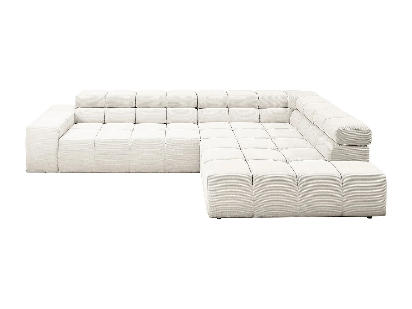 canapé - blanc Velours côtelé - NEVADA