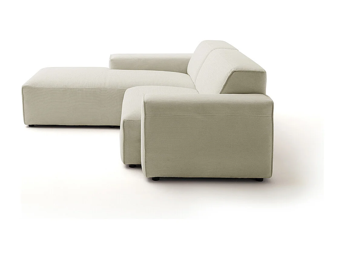 Canapé - beige Velours côtelé - RANI