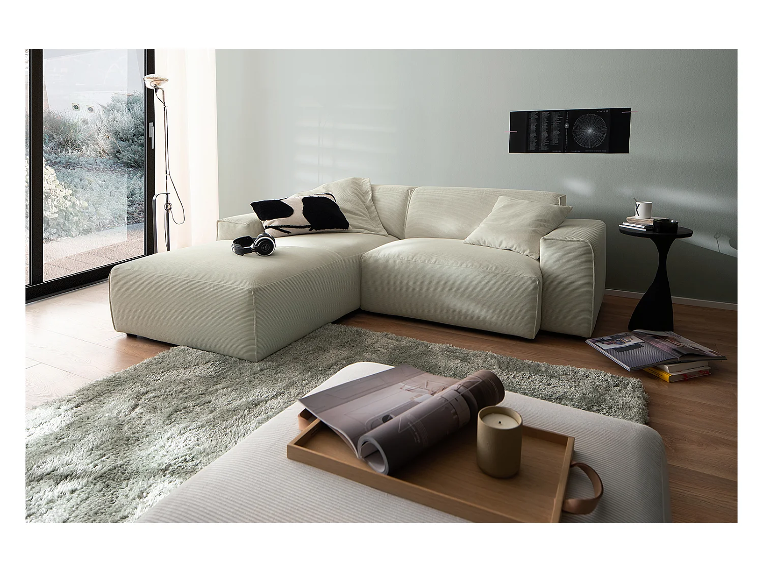 Divano - beige Velluto a coste - RANI