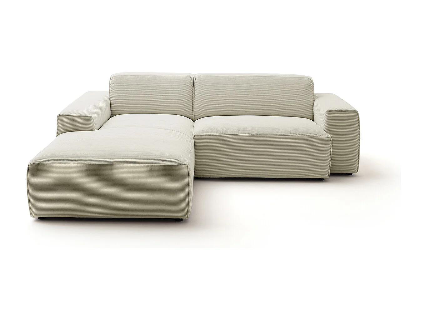 Ecksofa - Beige Cord - RANI