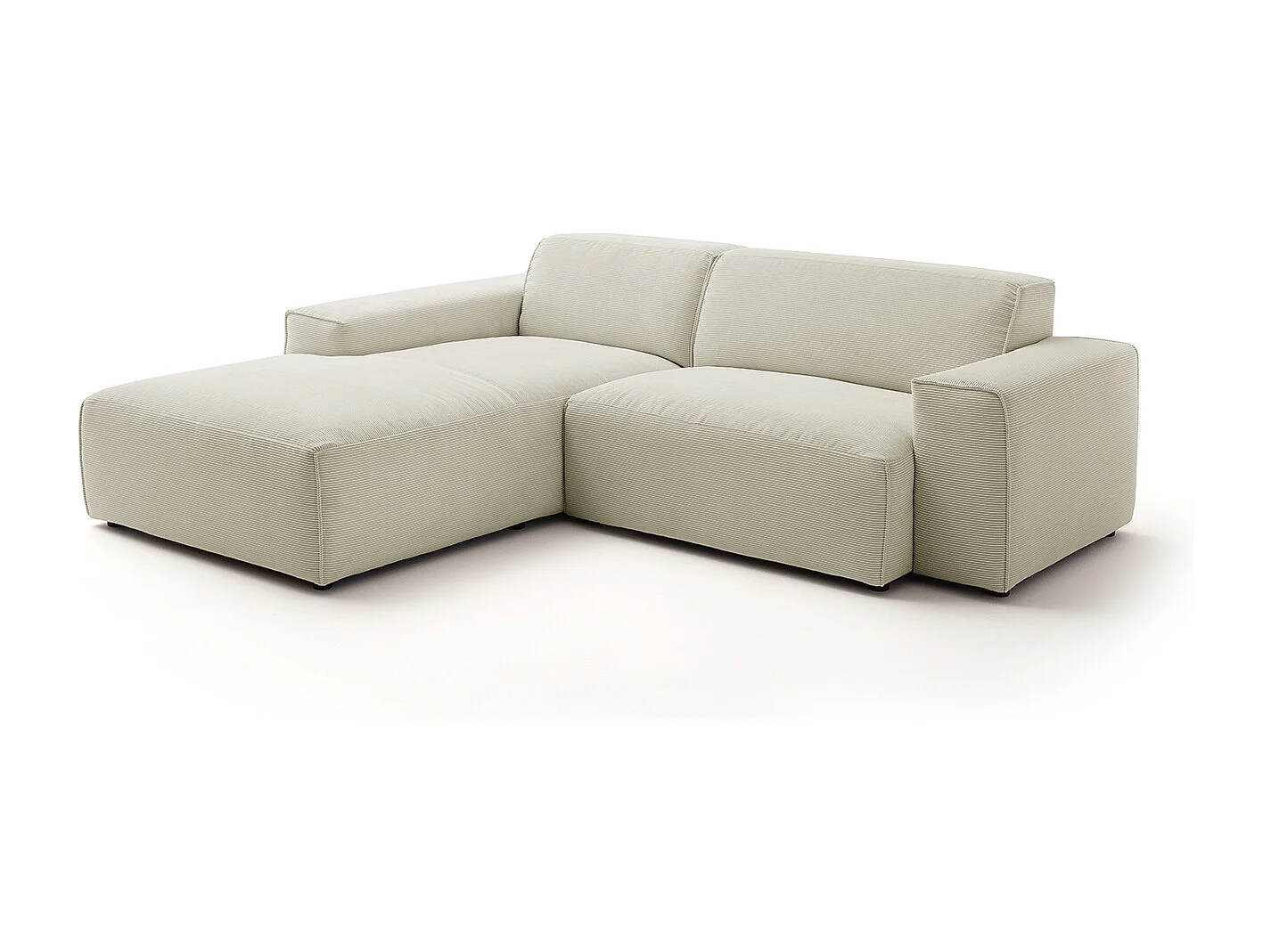 Ecksofa - Beige Cord - RANI