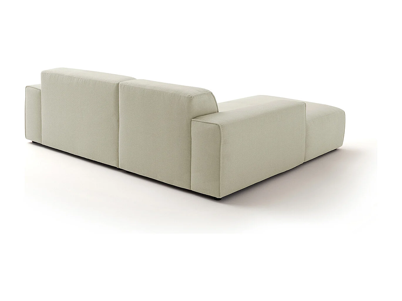 Ecksofa - Beige Cord - RANI