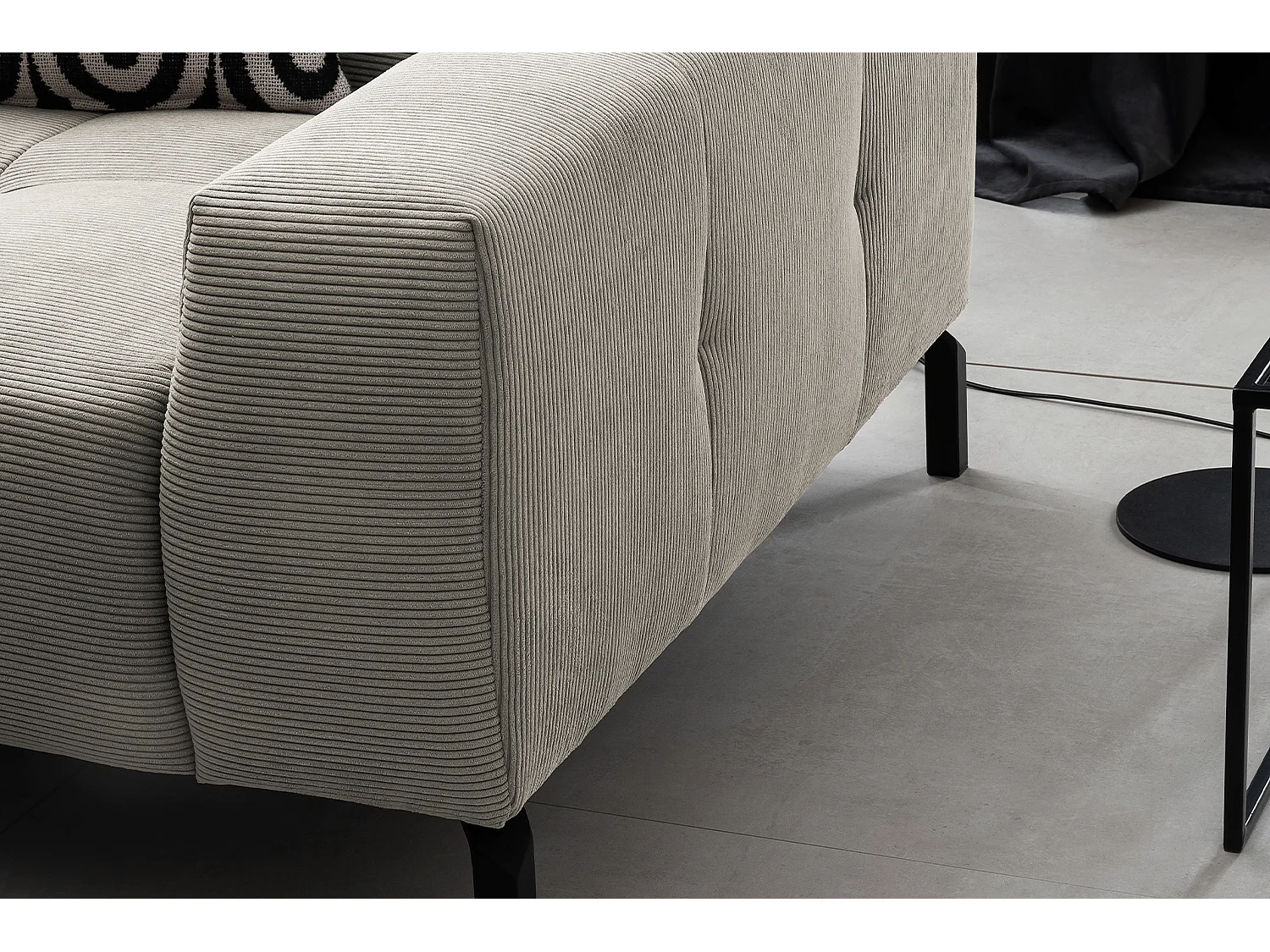 Canapé - argent Velours côtelé - OHIO