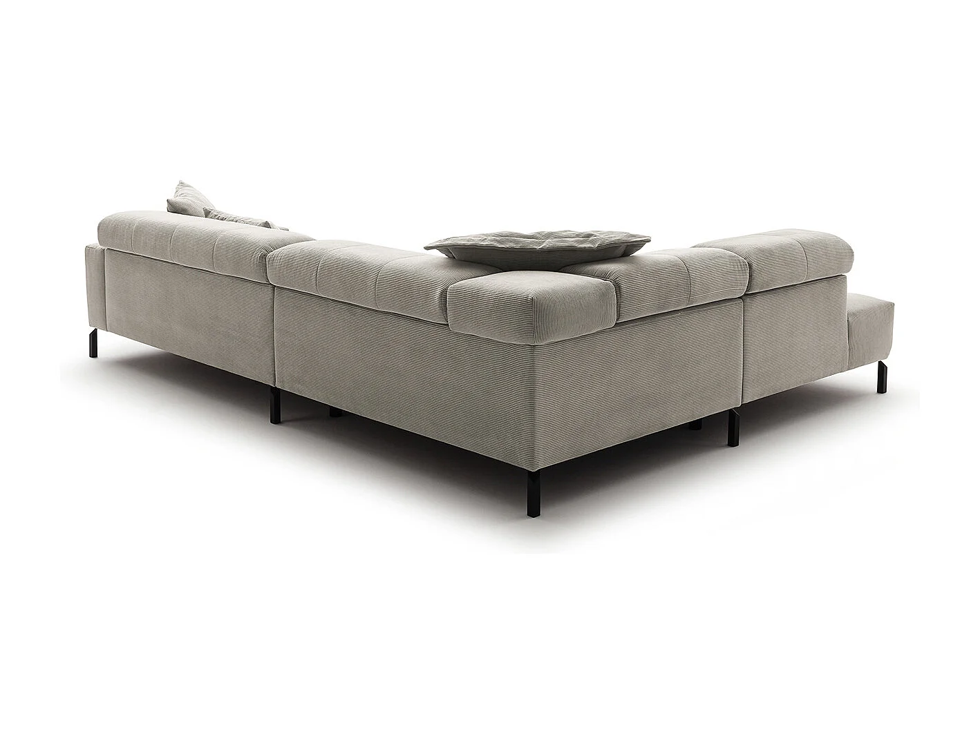 Canapé - argent Velours côtelé - OHIO