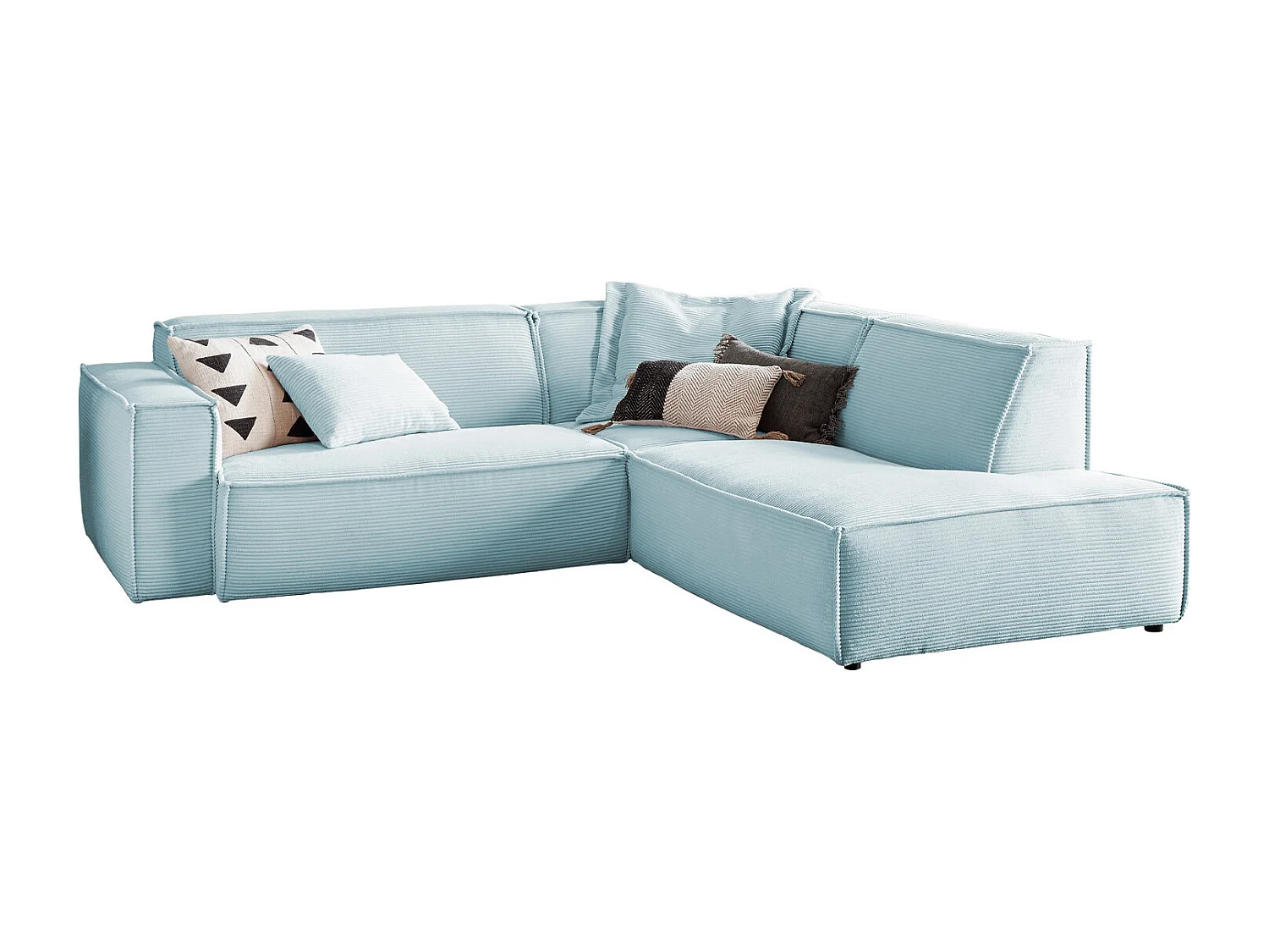 Canapé - bleu clair Velours côtelé - SAMU