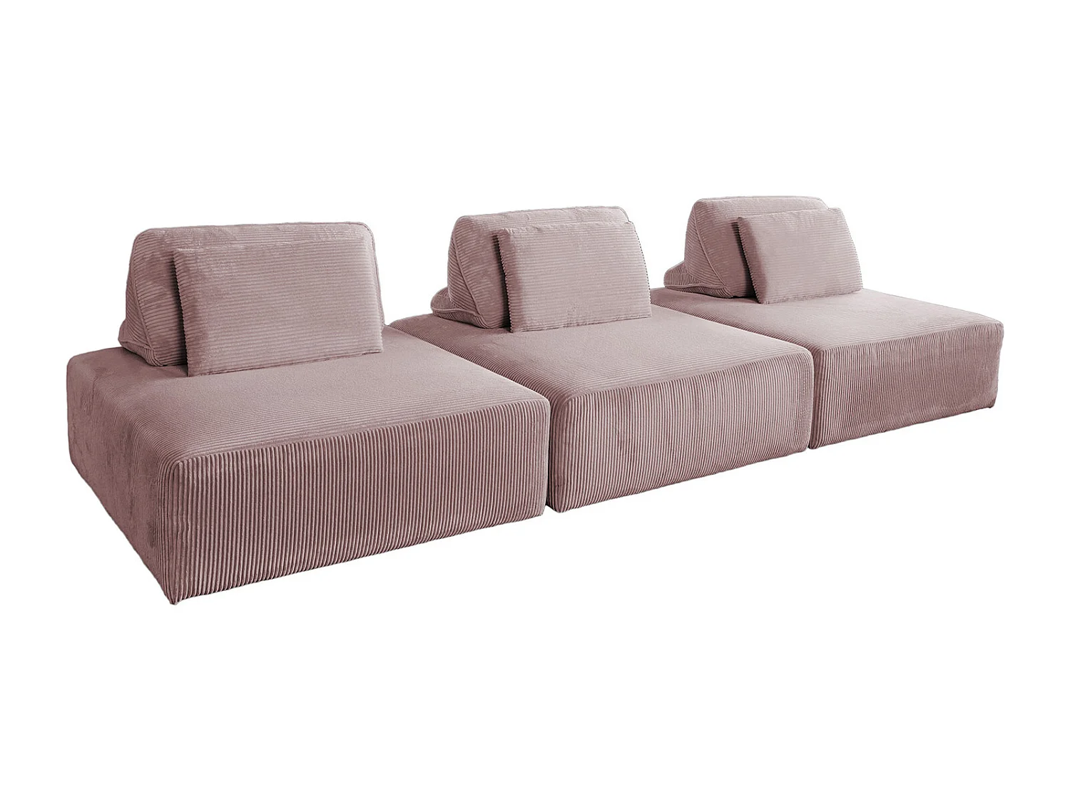 Divano modulare - Rosa Velluto a coste - WIOLO SOFT