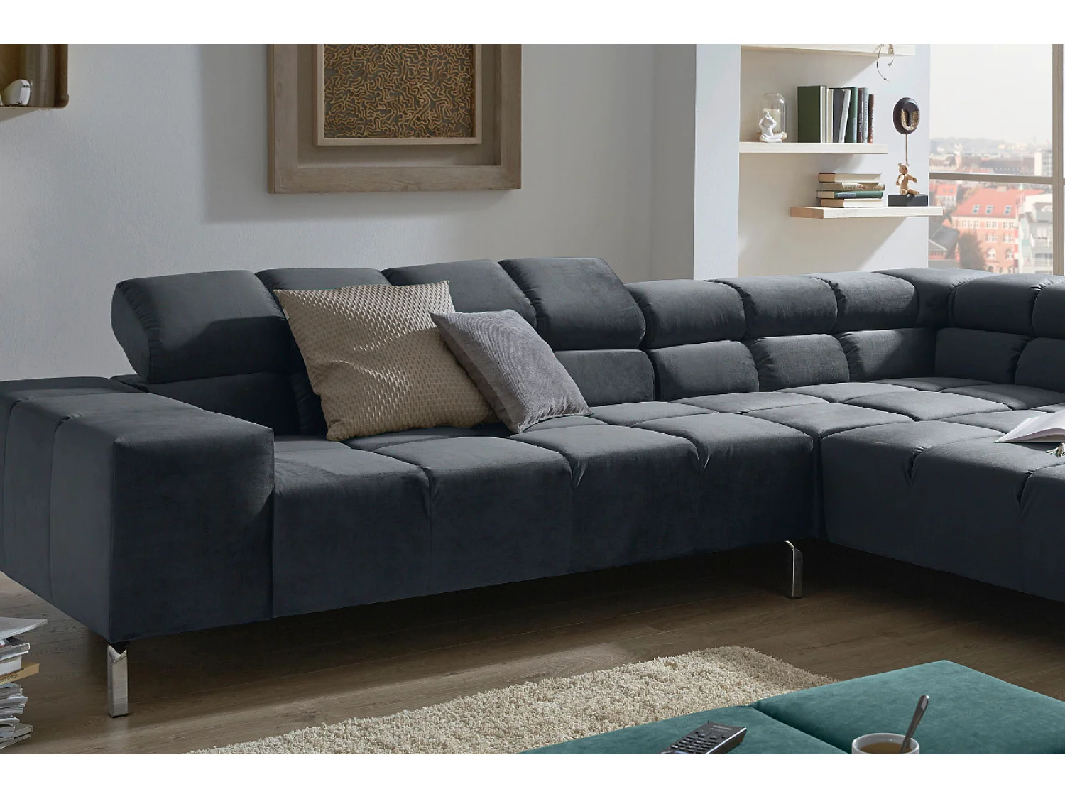 Canapé - Noir Velours - NELSON