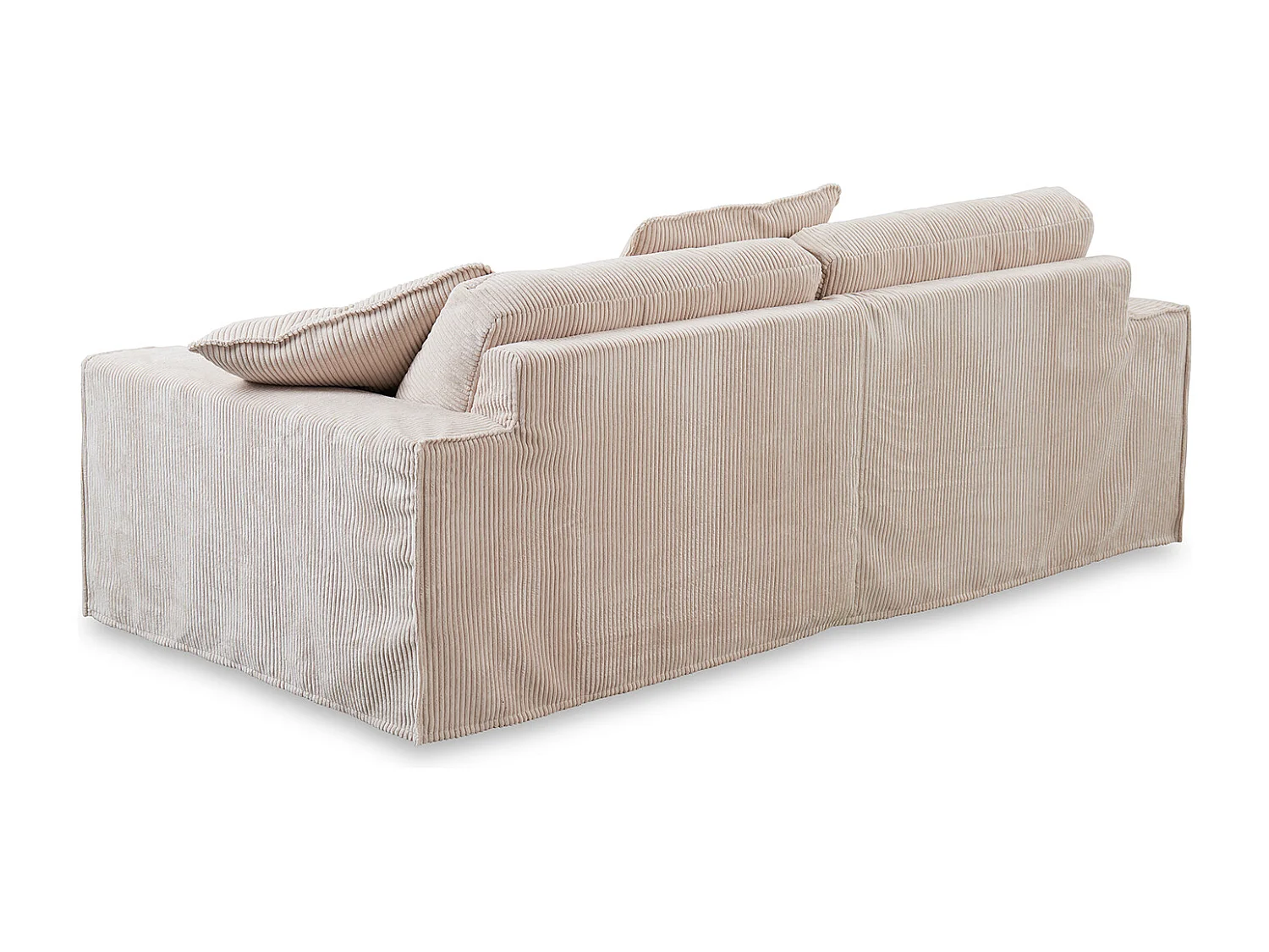 Canapé - blanc crème Velours côtelé - NETTA