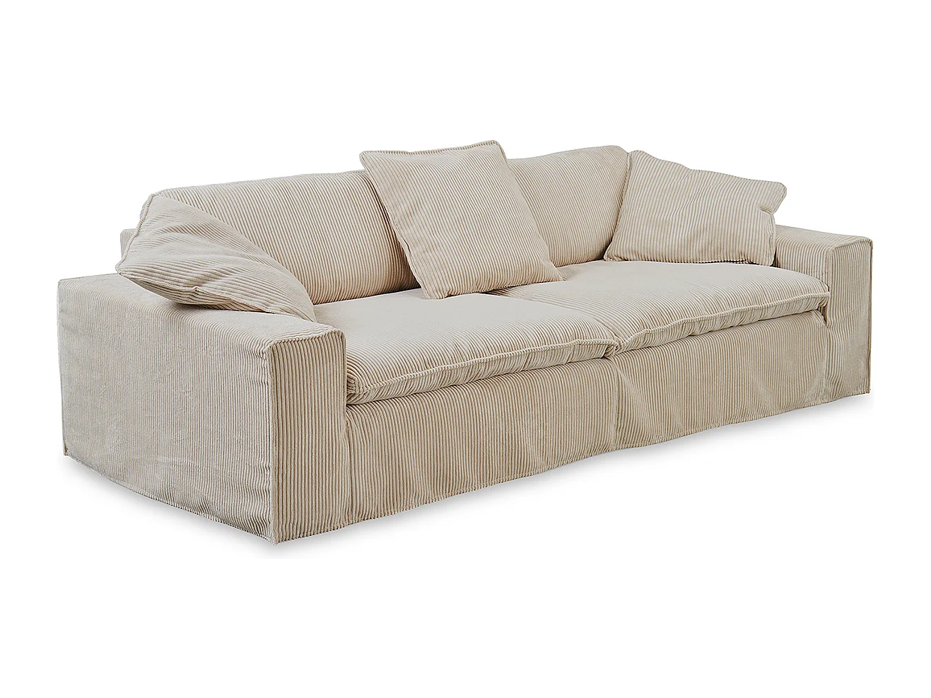 Sofa - Cremeweiß Cord - NETTA
