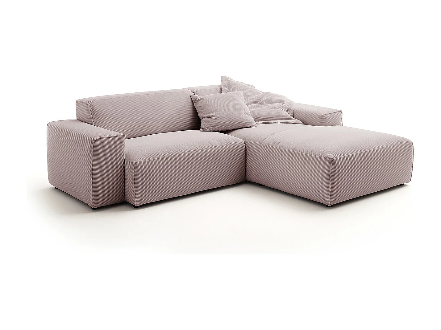 Ecksofa - Pink Cord - RANI