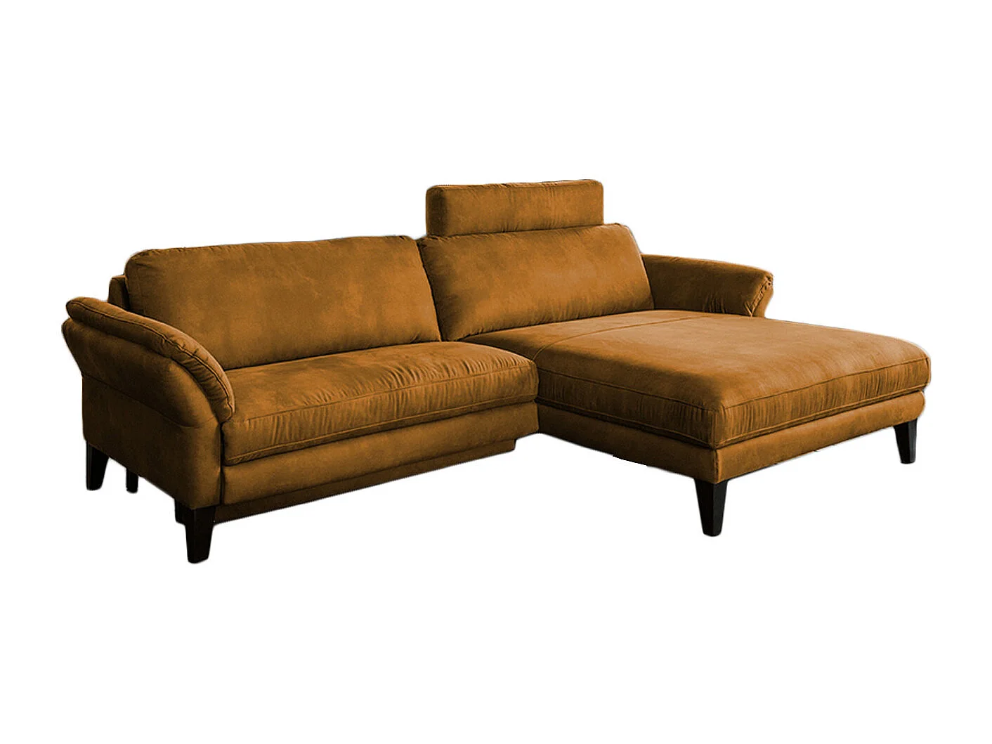 Canapé - brun rougeâtre tissu tissé - MALTA