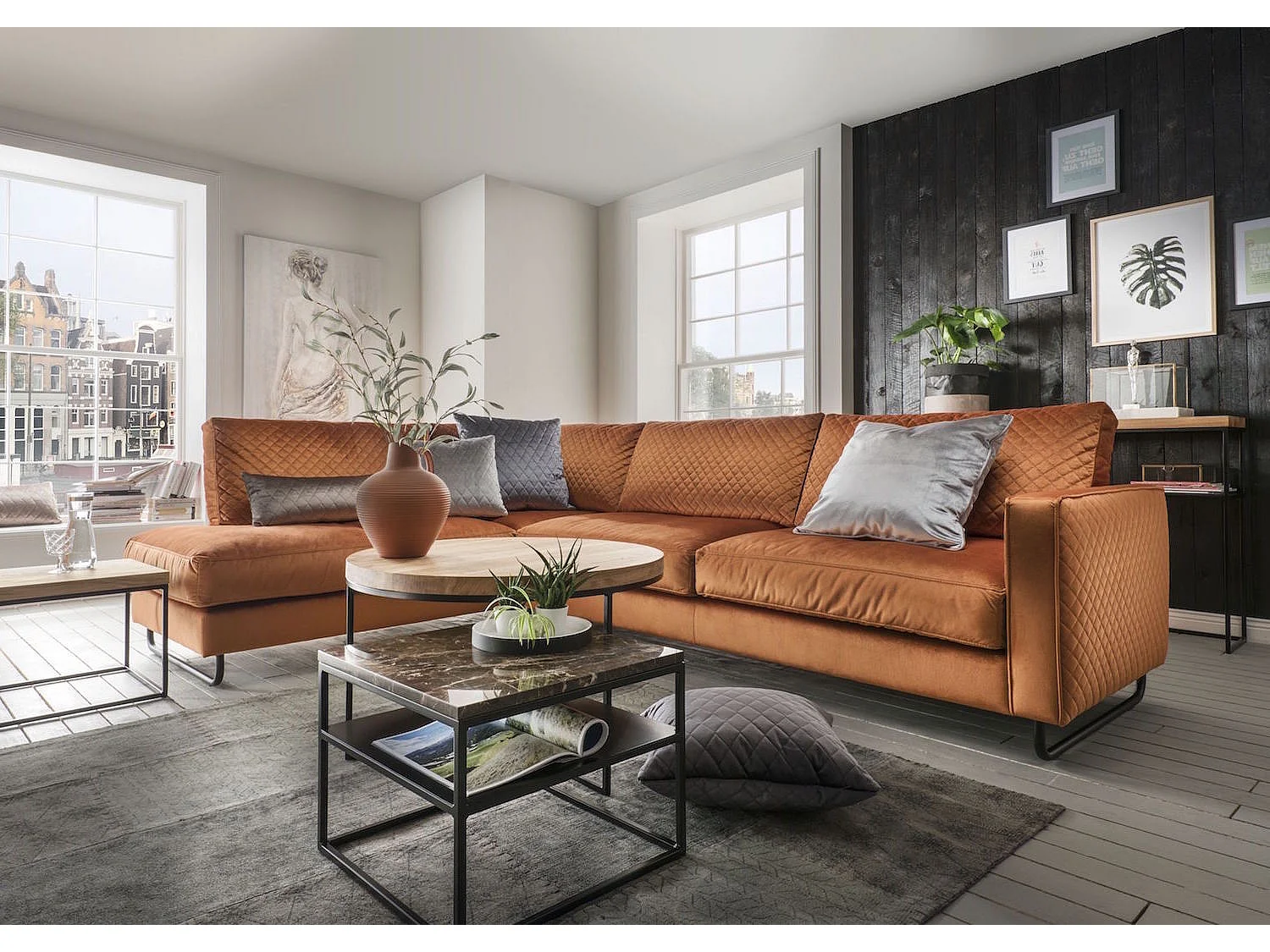 Ecksofa - Rot  - DILA