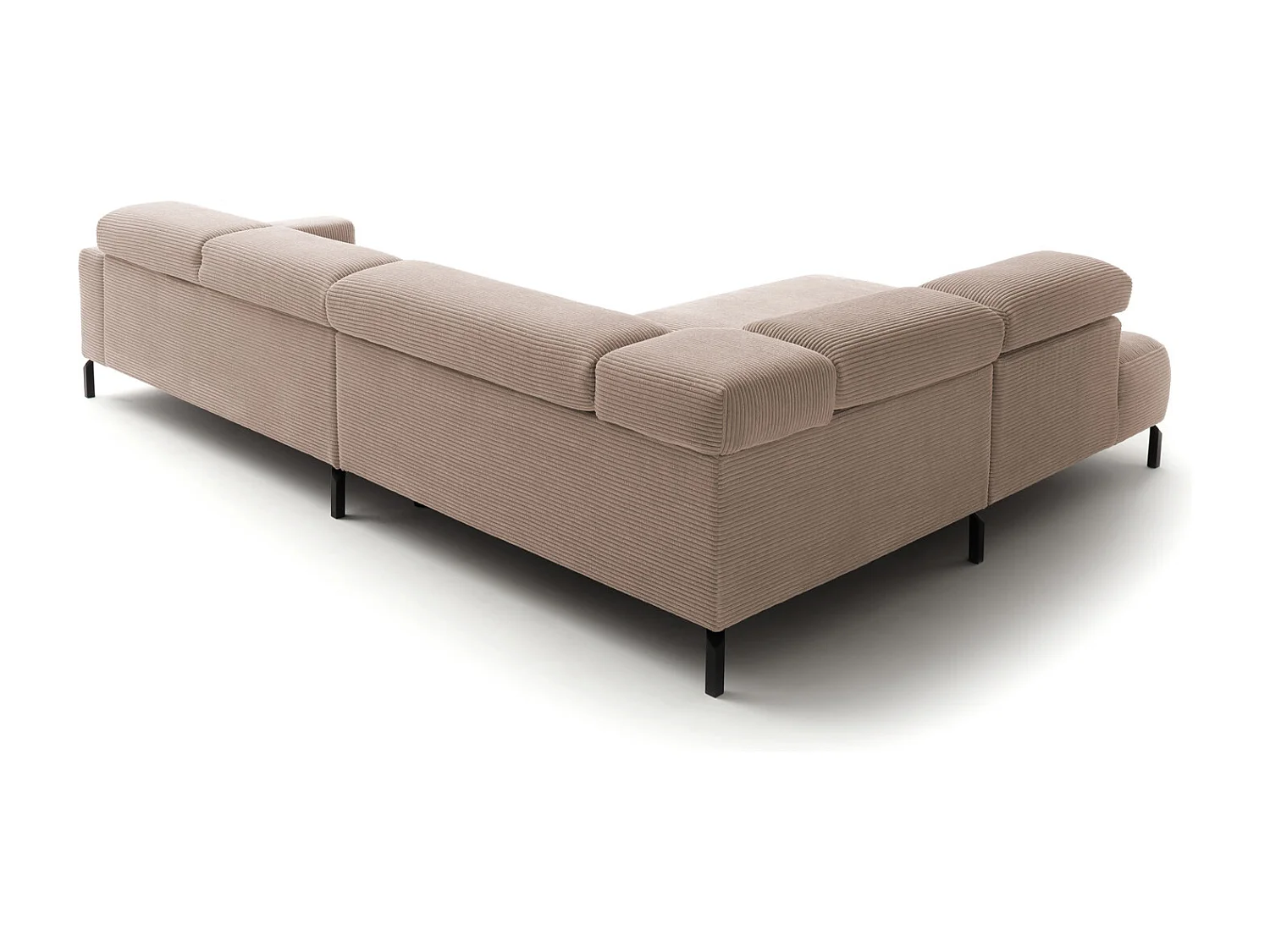 Ecksofa - Taupe Cord - DELIA