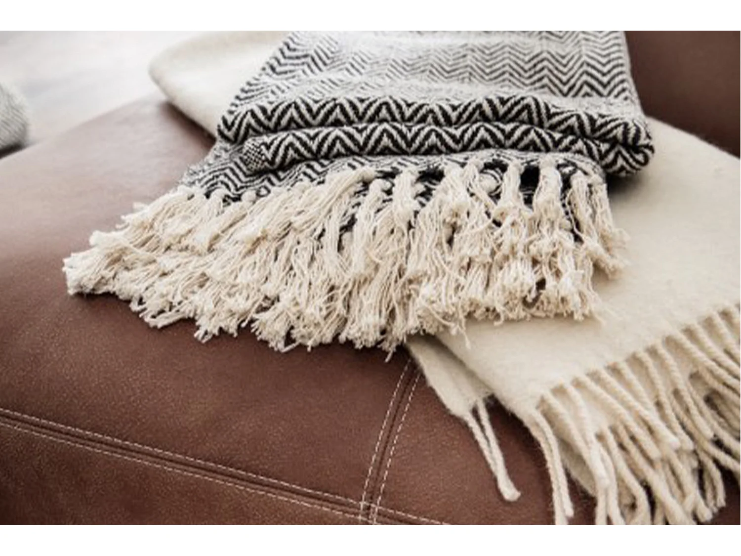 Ecksofa - Braun Leder - RISO