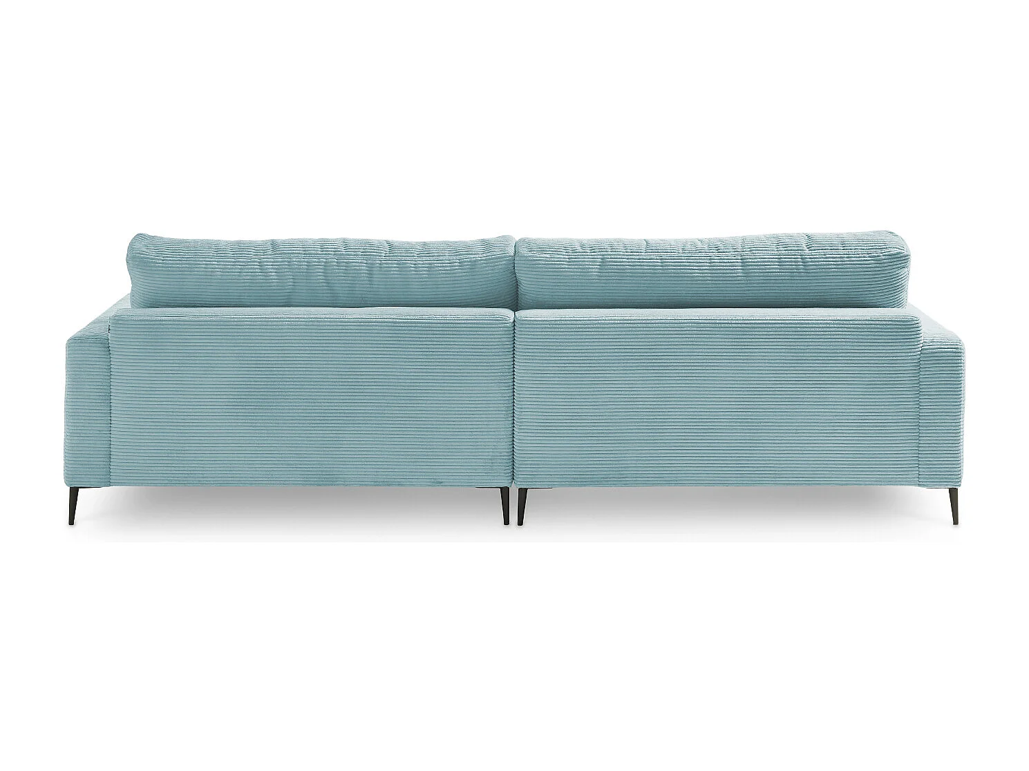 Ecksofa - Hellblau Cord - CARA