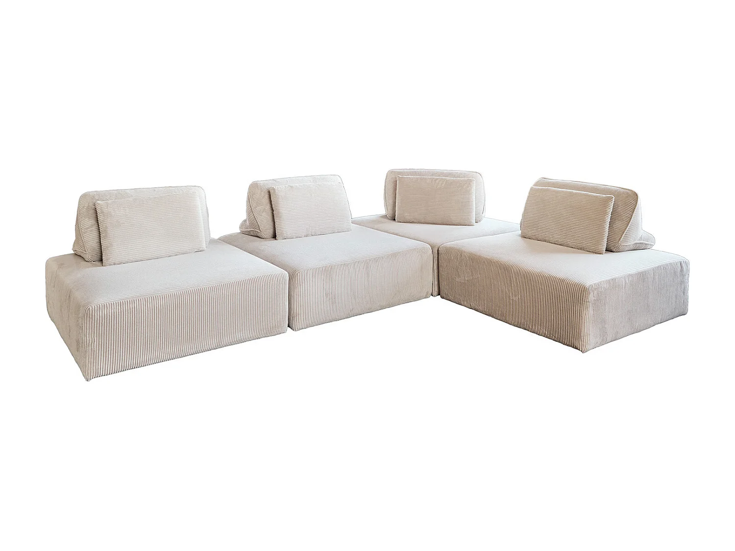 Modulares Sofa - Cremeweiß Cord - WIOLO SOFT