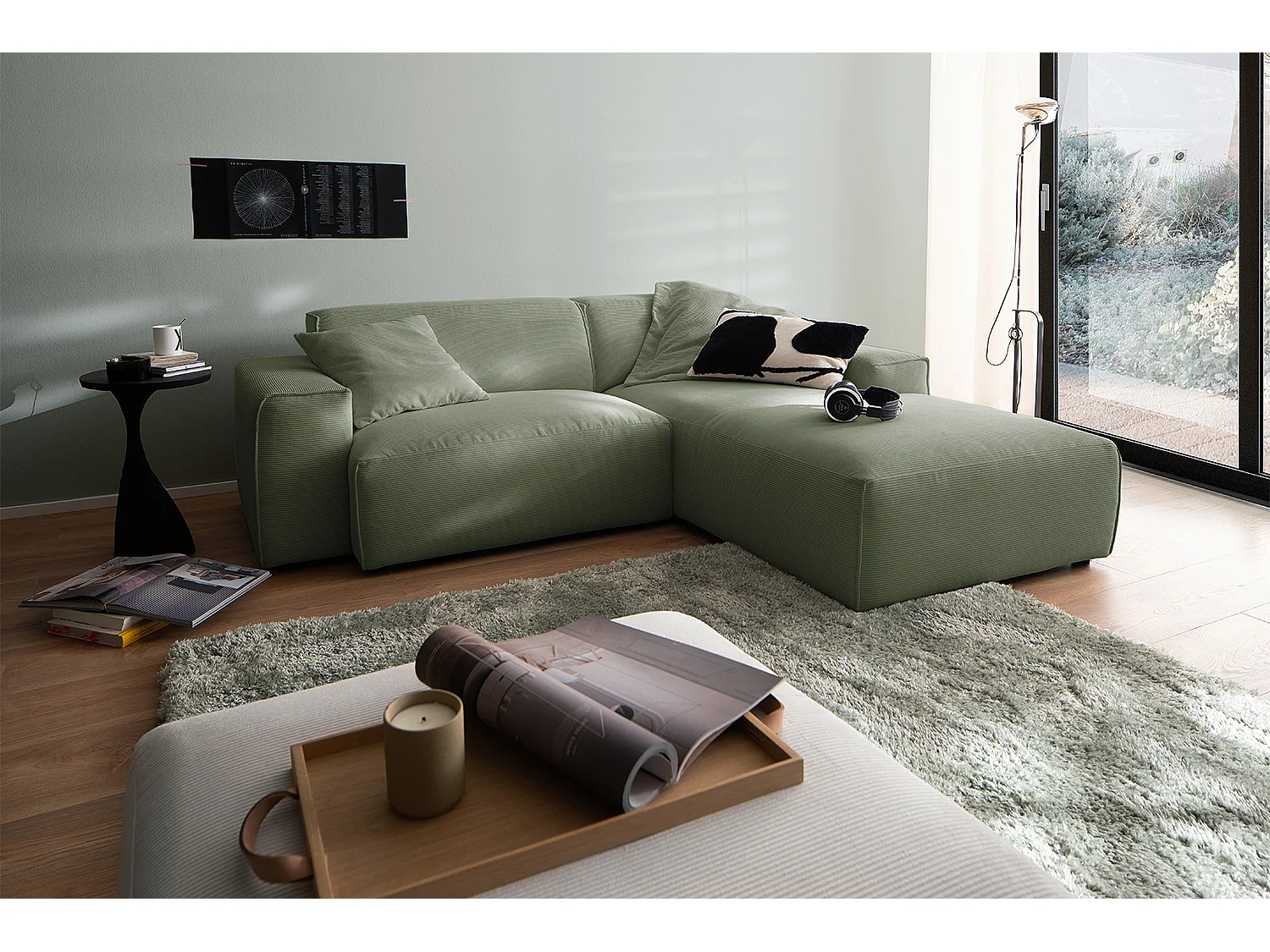 Canapé - Vert Velours côtelé - RANI