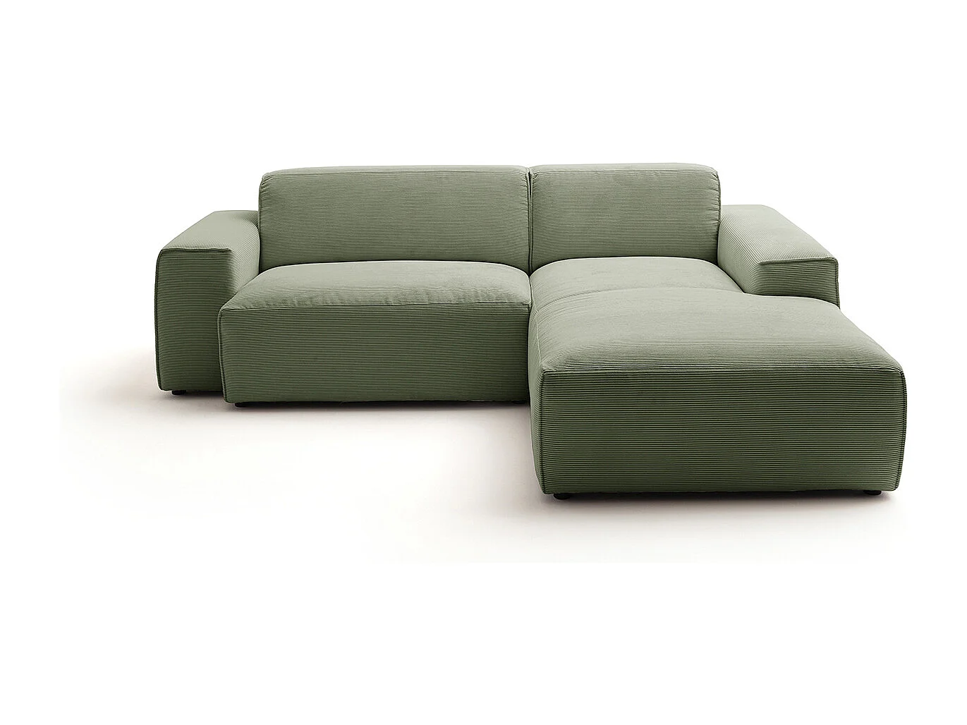 Ecksofa - Grün Cord - RANI