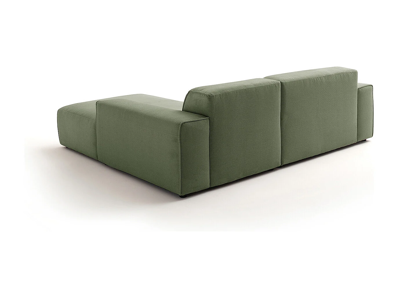 Sofá esquinero - Verde Pana - RANI