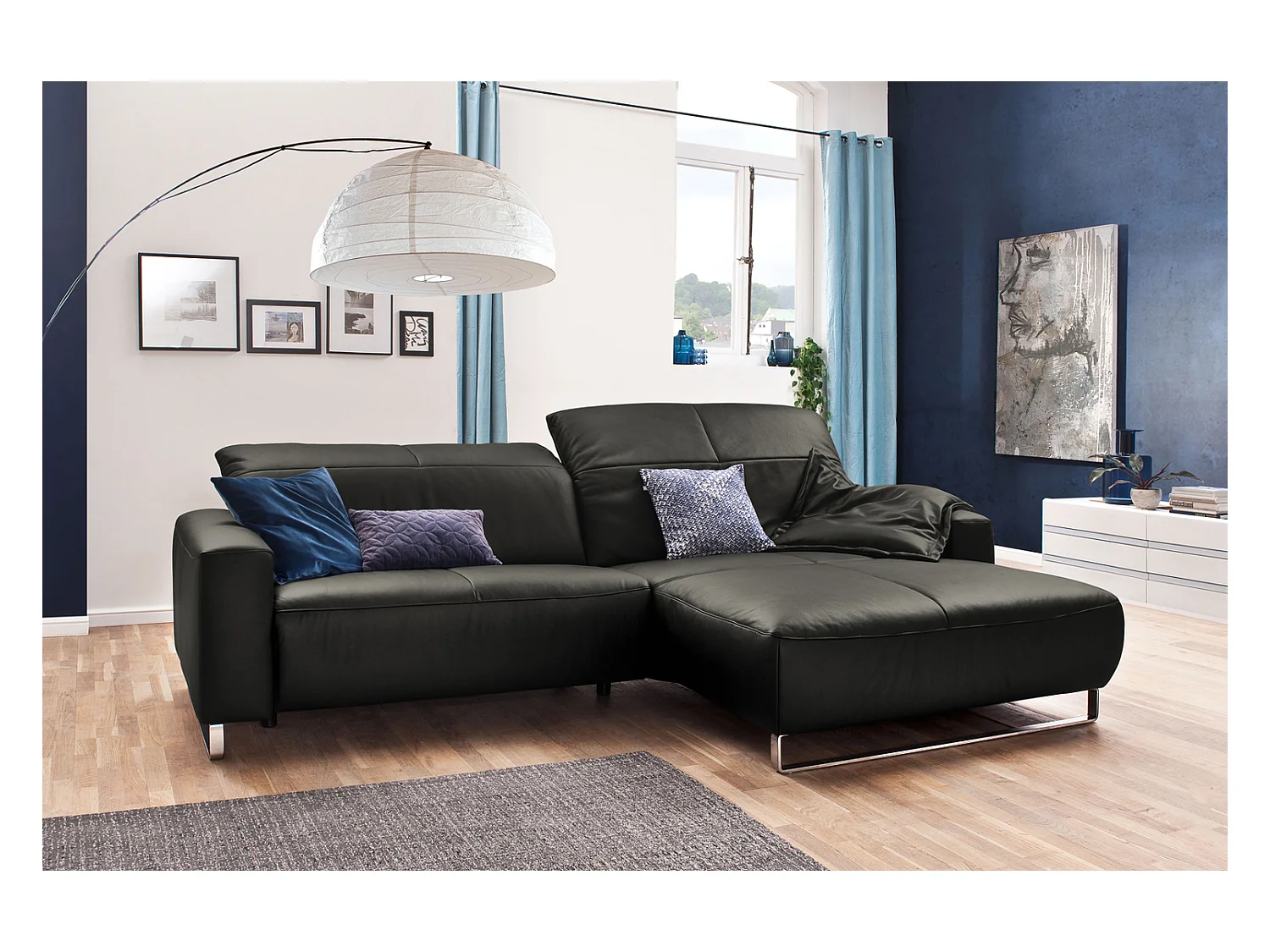 Ecksofa - Granit Leder - YORK