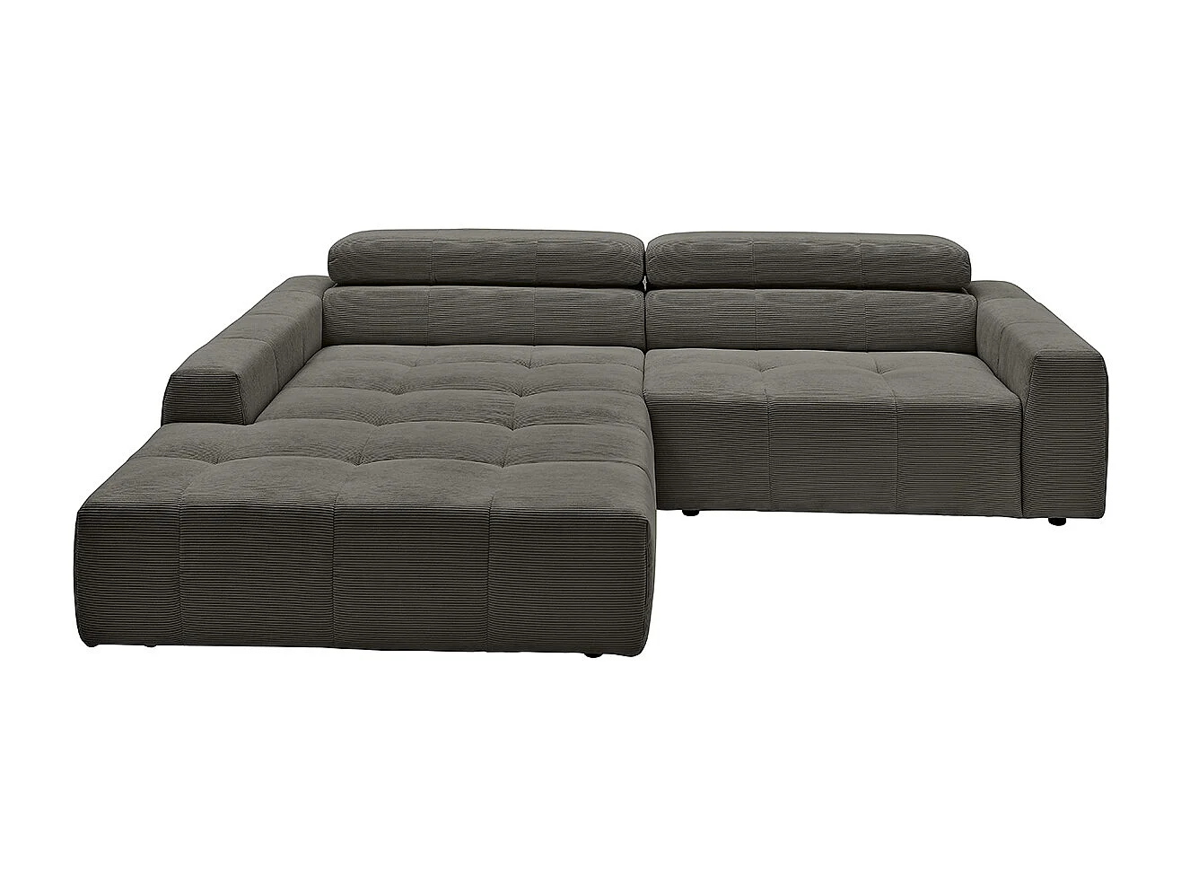 Canapé - anthracite Velours côtelé - RENO