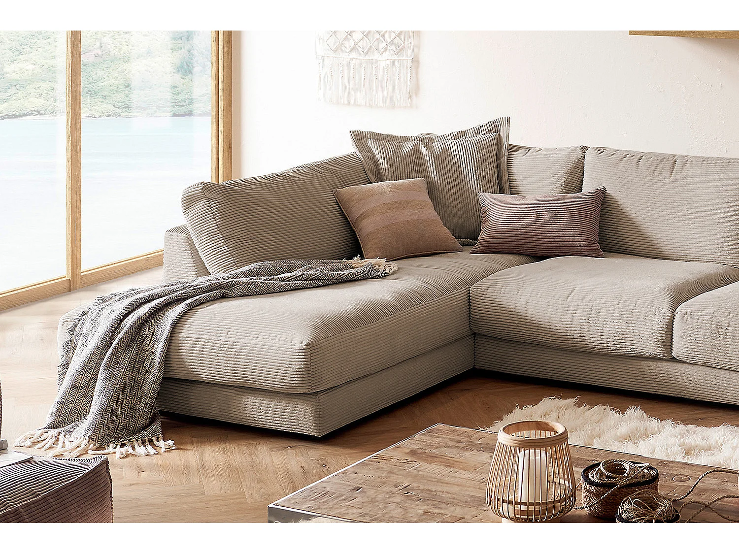 Levend - Taupe Koord - MADELINE